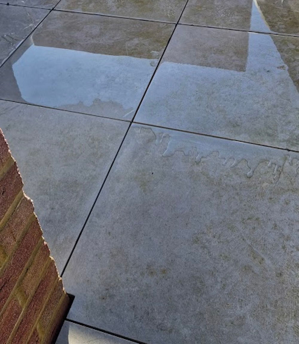 The pervasive issue of water pooling on porcelain tiles