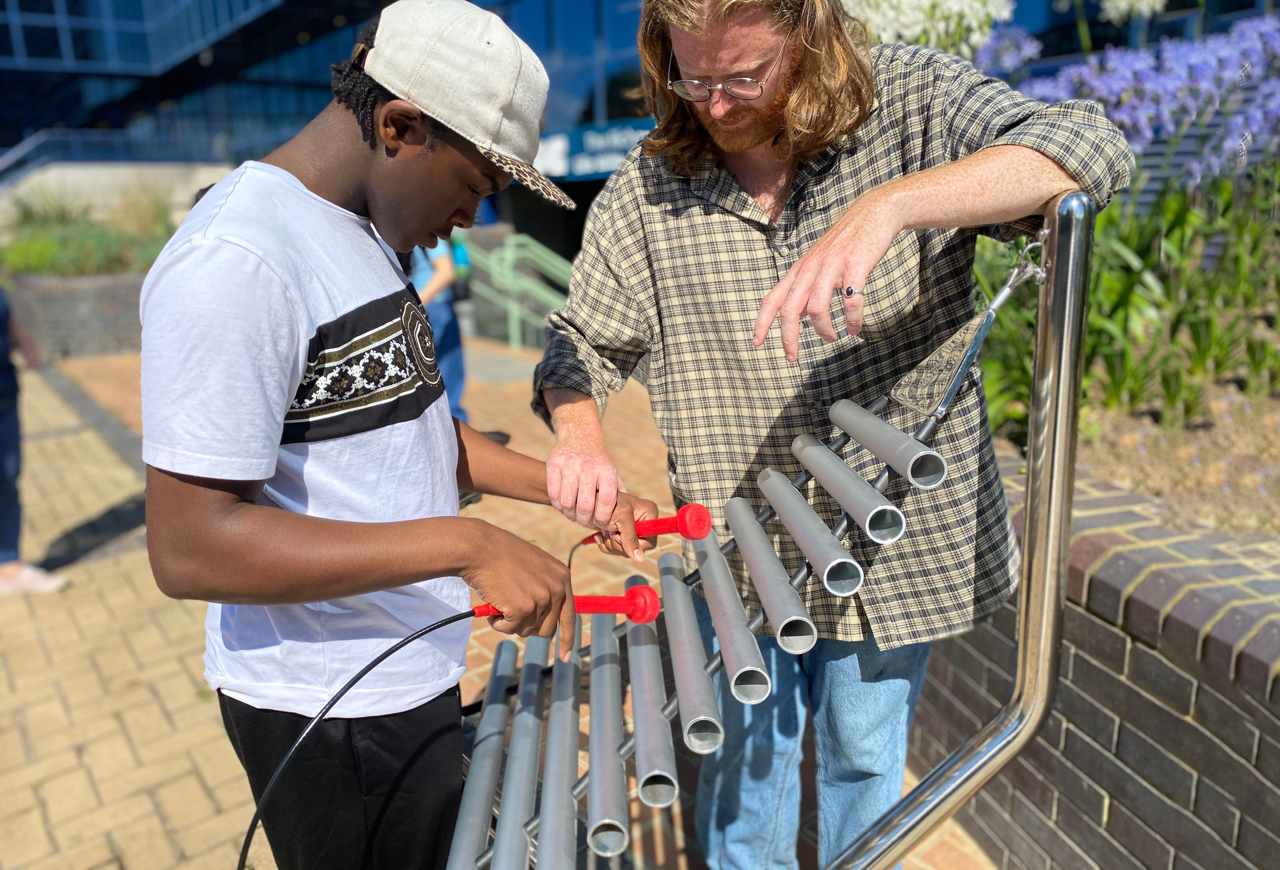Harmony outdoor xylophone from Percussion Play is suitable for users with visual impairments