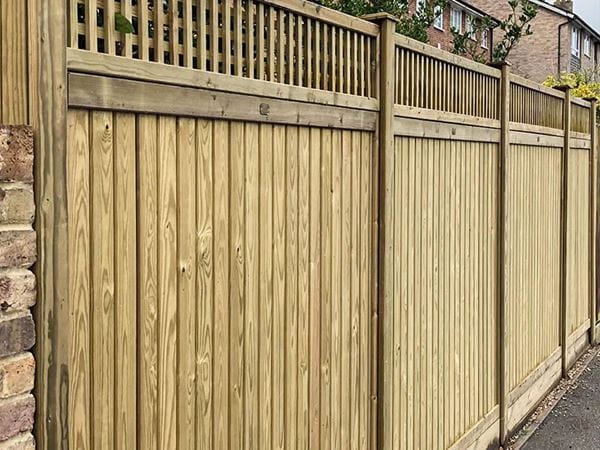 Vertical tongue and groove fencing