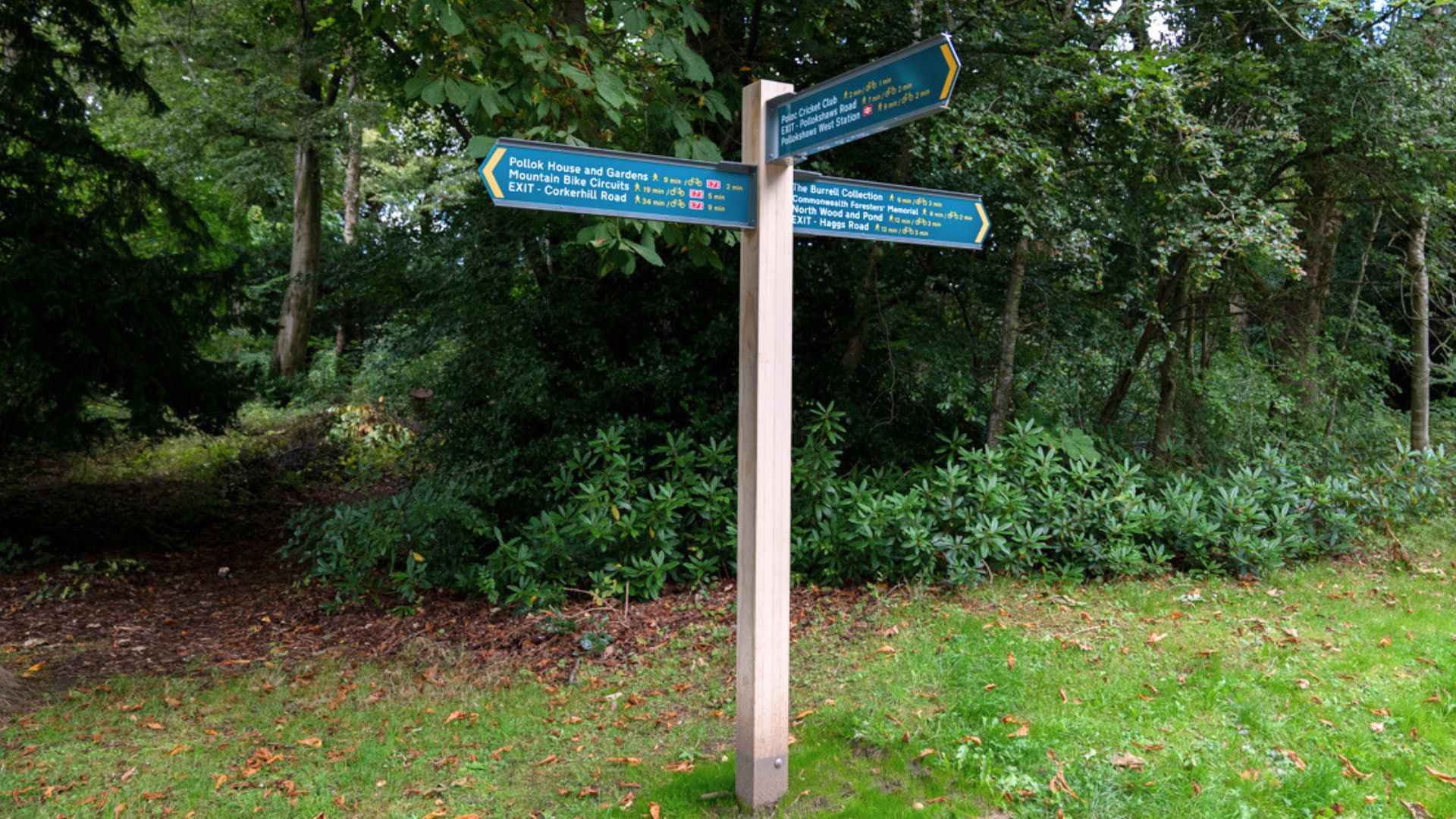 Fingerpost signage helps people navigate public spaces
