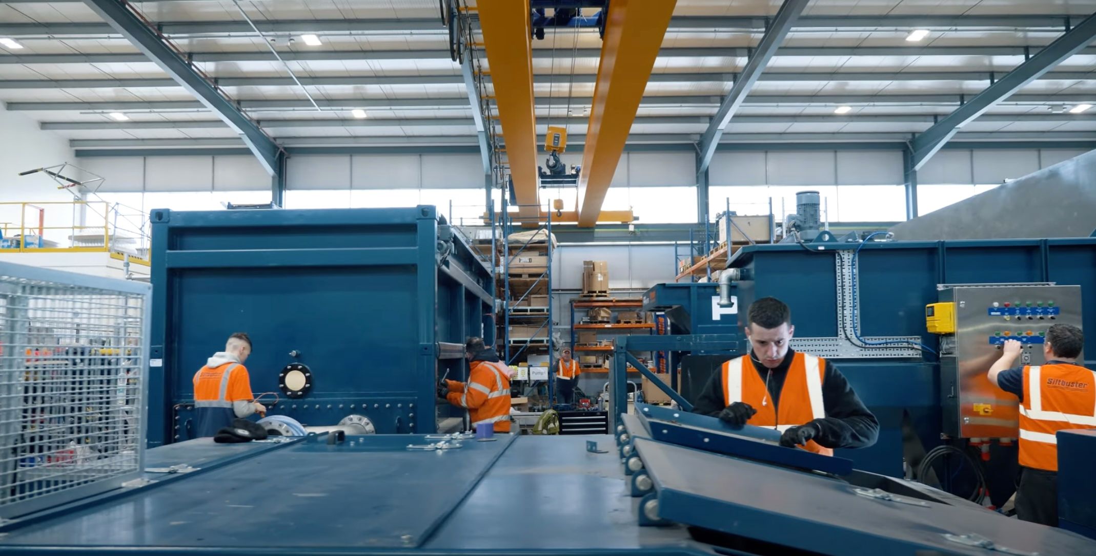 Siltbuster's Monmouth facility is used for the configuration and testing of mobile waste water treatment plant, as well as product research, development and customer support