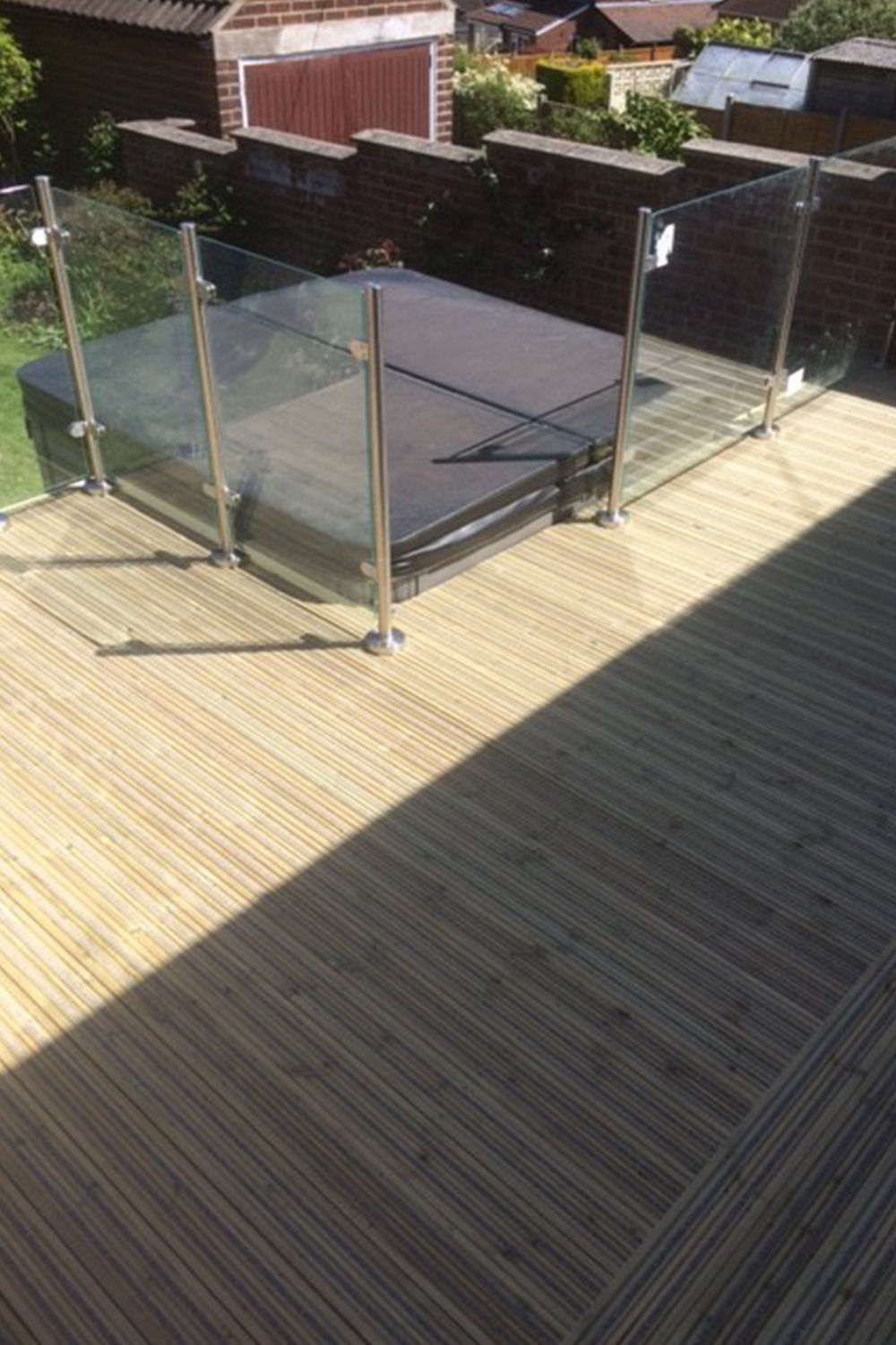 Homeowner Hot Tub on Raised Deck