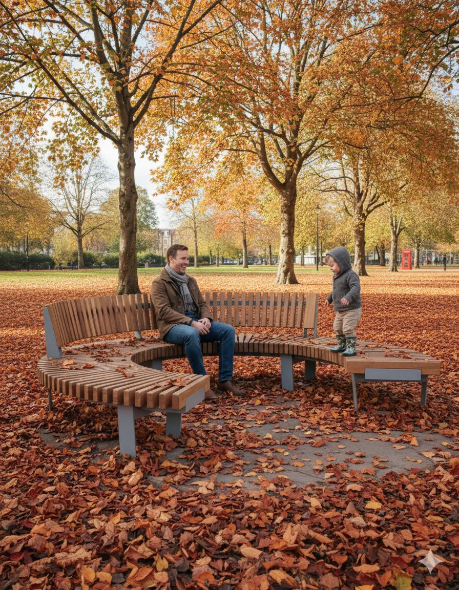 Multiple generations sharing space, furniture supporting uses its designers hadn’t prescribed, family connections strengthened through simple proximity in a well-designed setting.