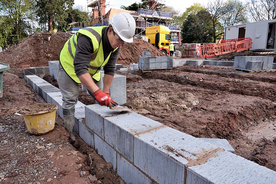 Aircrete foundations for energy efficient homes