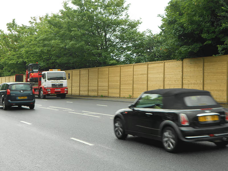Timber acoustic fencing 