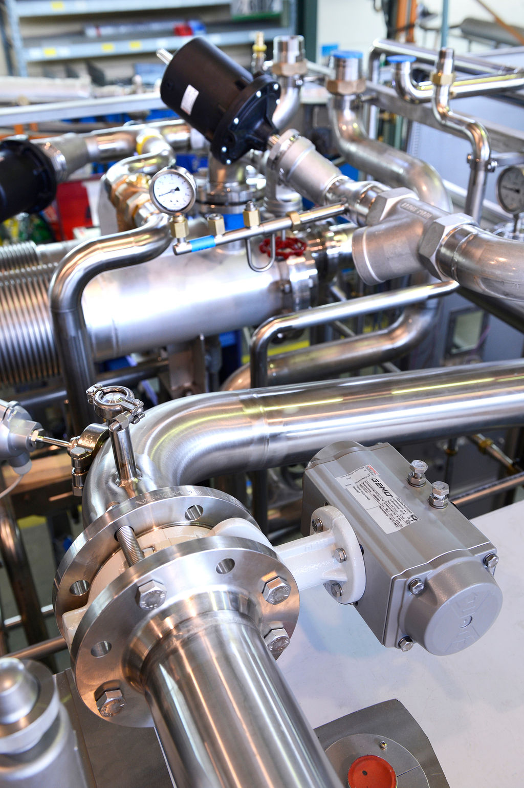 GEMU 490 butterfly valves in the supply line