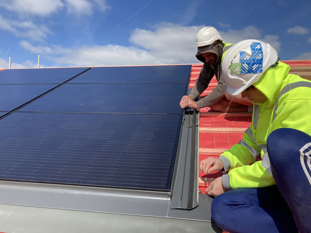 Solar roofing installation