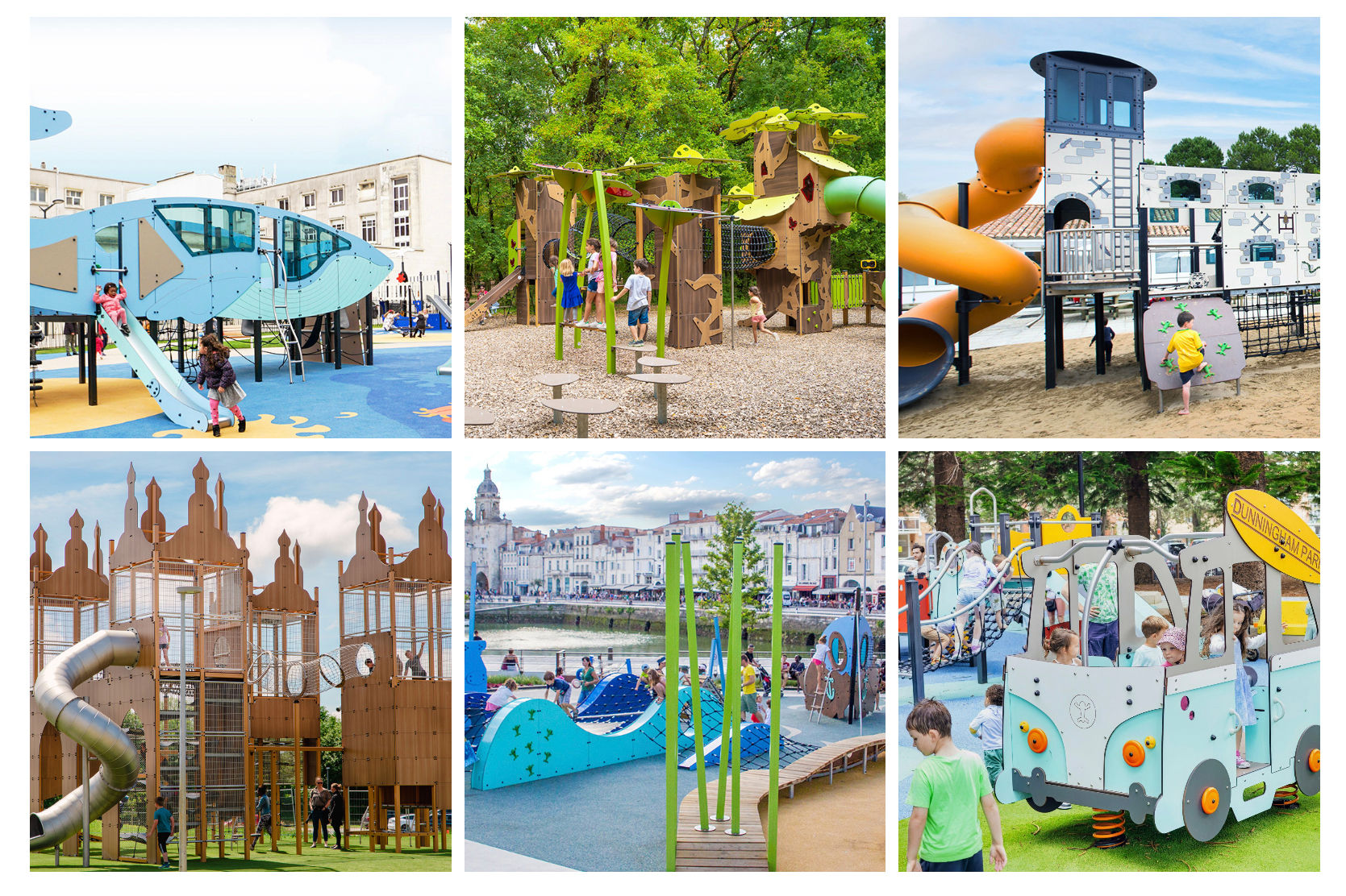 A selection of projects by Proludic which has more than 37 years’ experience in outdoor play design