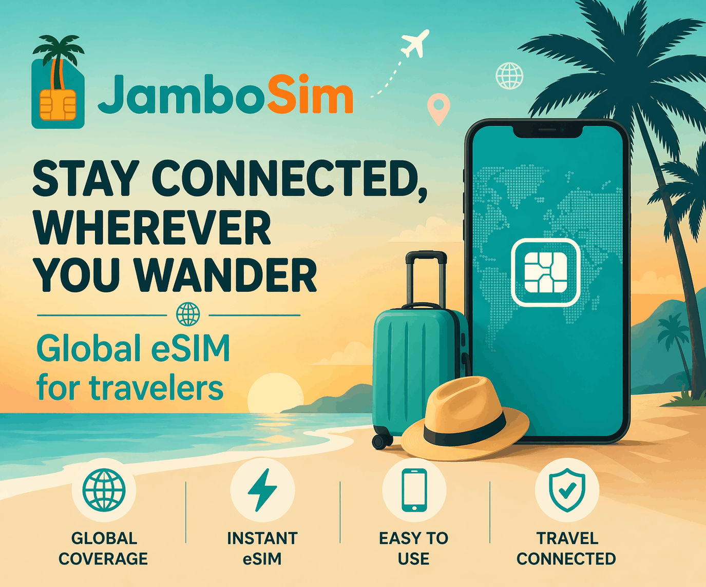 JamboSim regional travel eSIM features