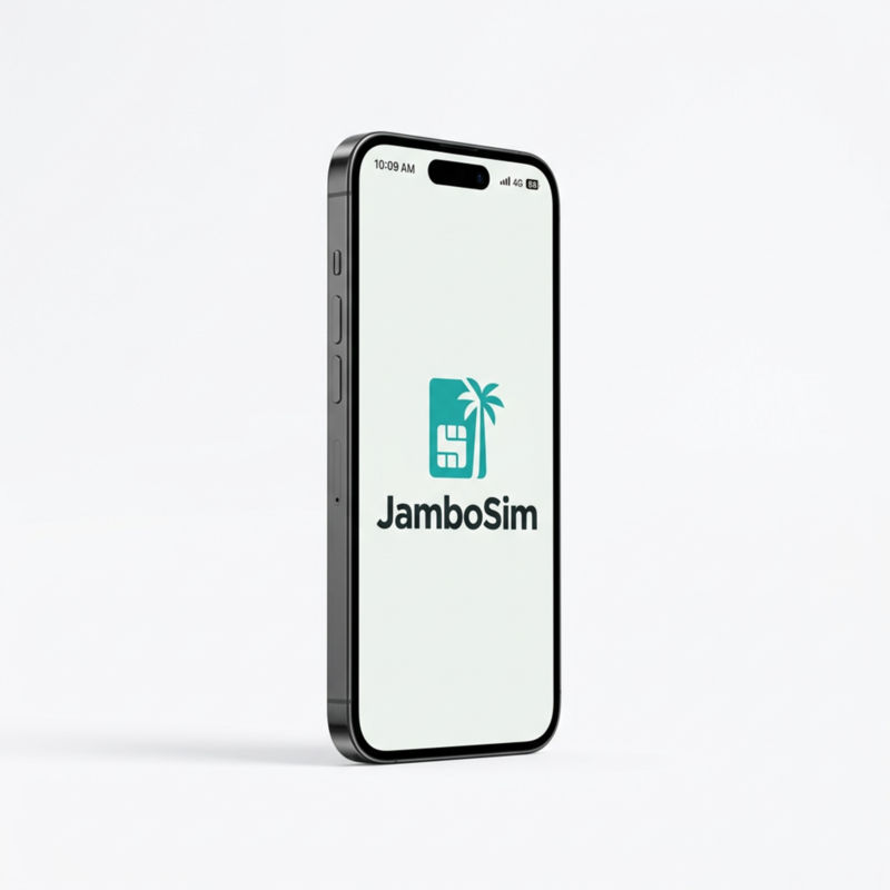 Phone displaying a JamboSim eSIM
