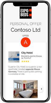 Personalized hotel offer for MEDICA 2020 Personalized hotel offer for MEDICA 2020