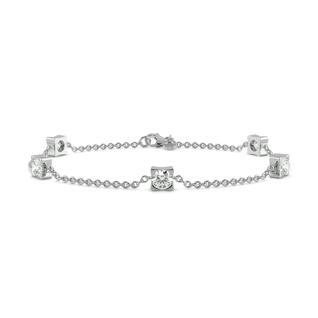 Five-Star Diamond Chain Bracelet 0