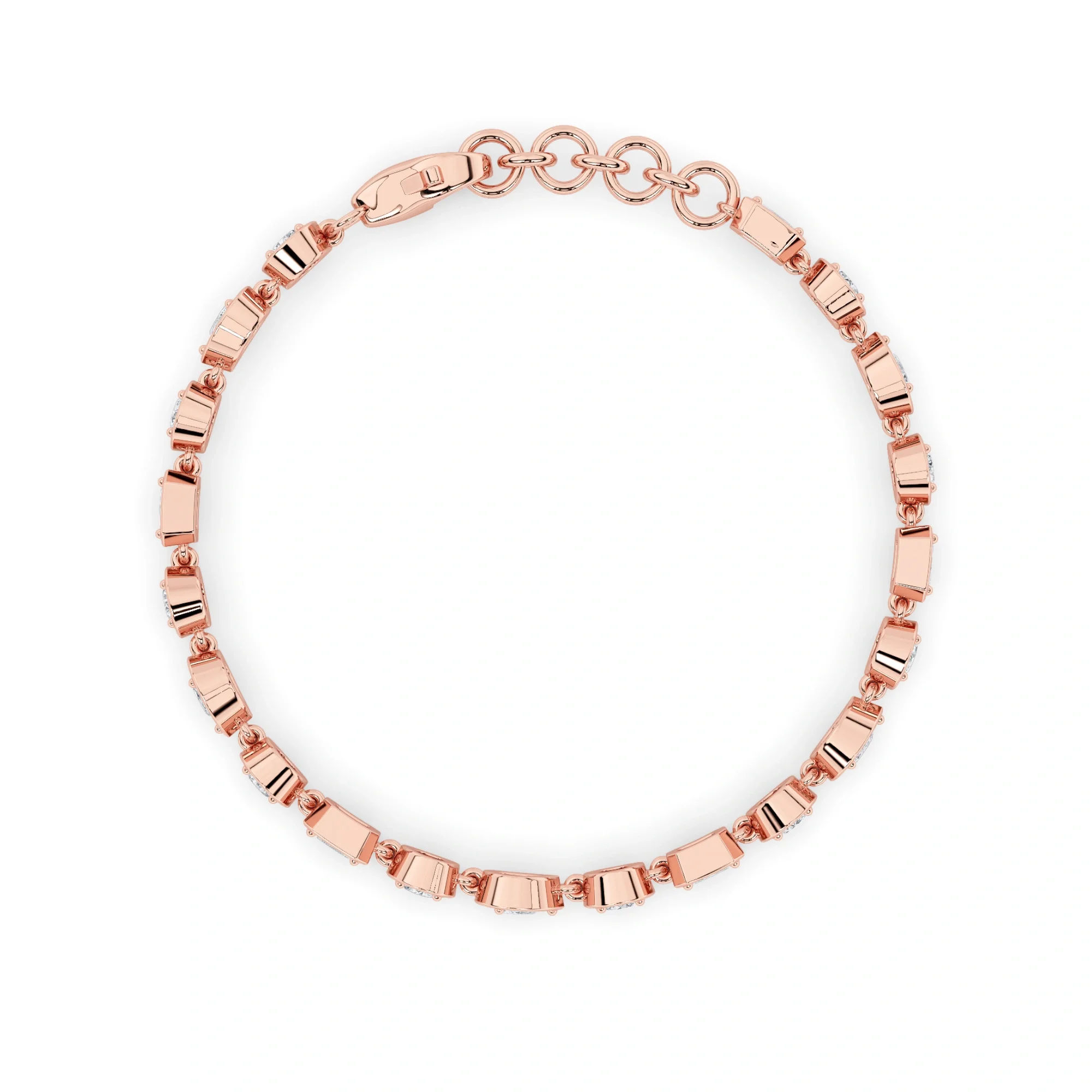 Gemstep Link Diamond Bracelet 11