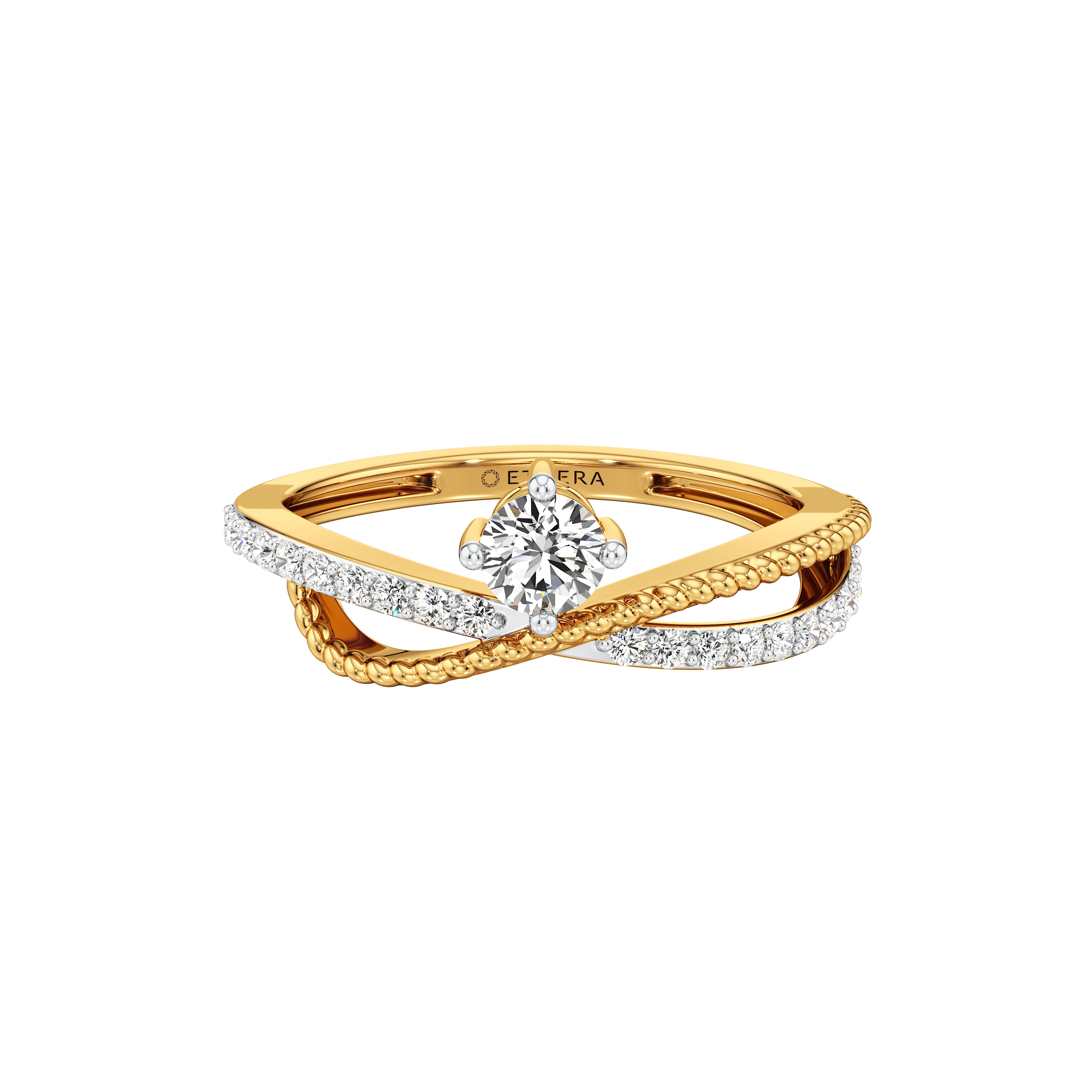 Infinity Crossover Solitaire Ring 3