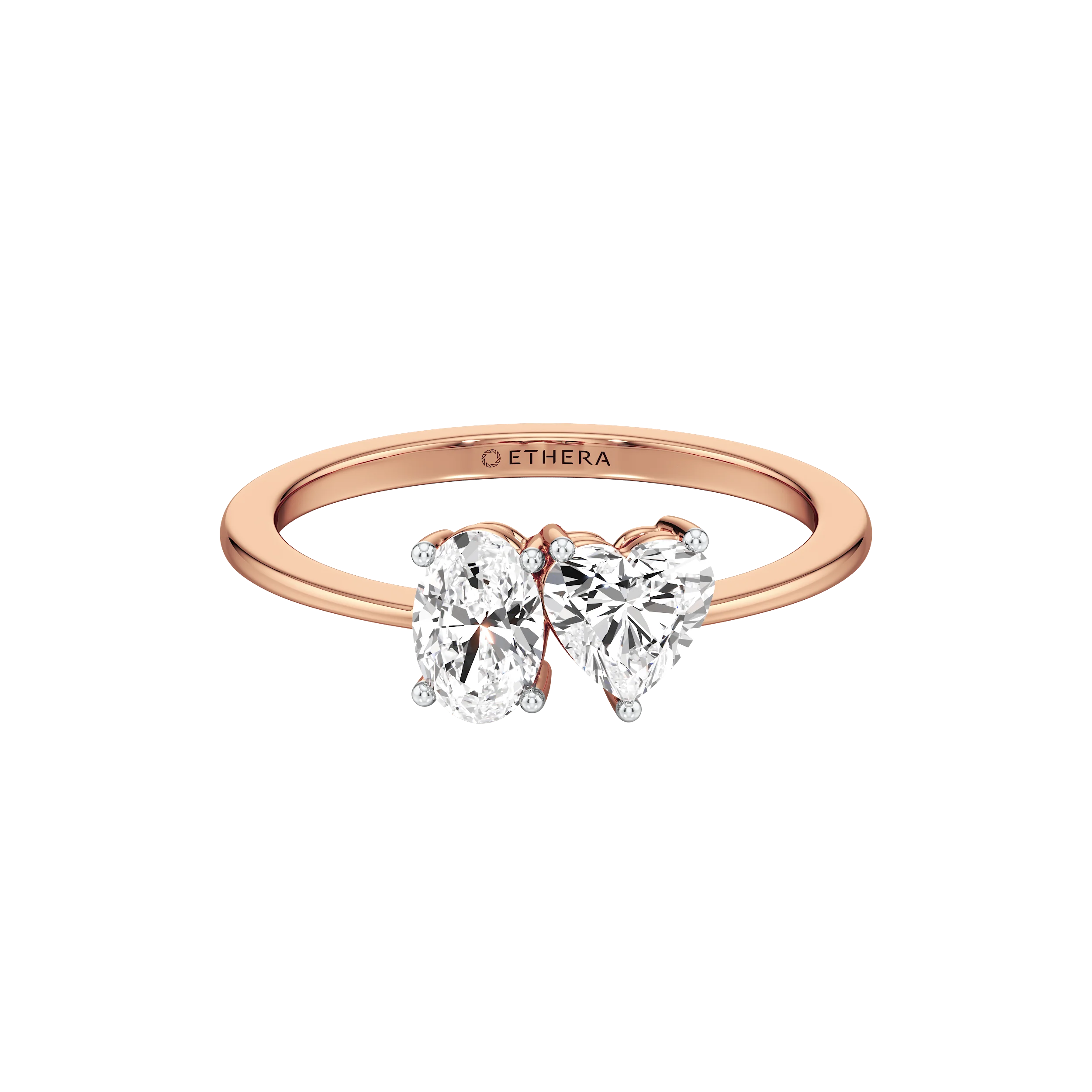 Heart & Oval Duo Ring 10