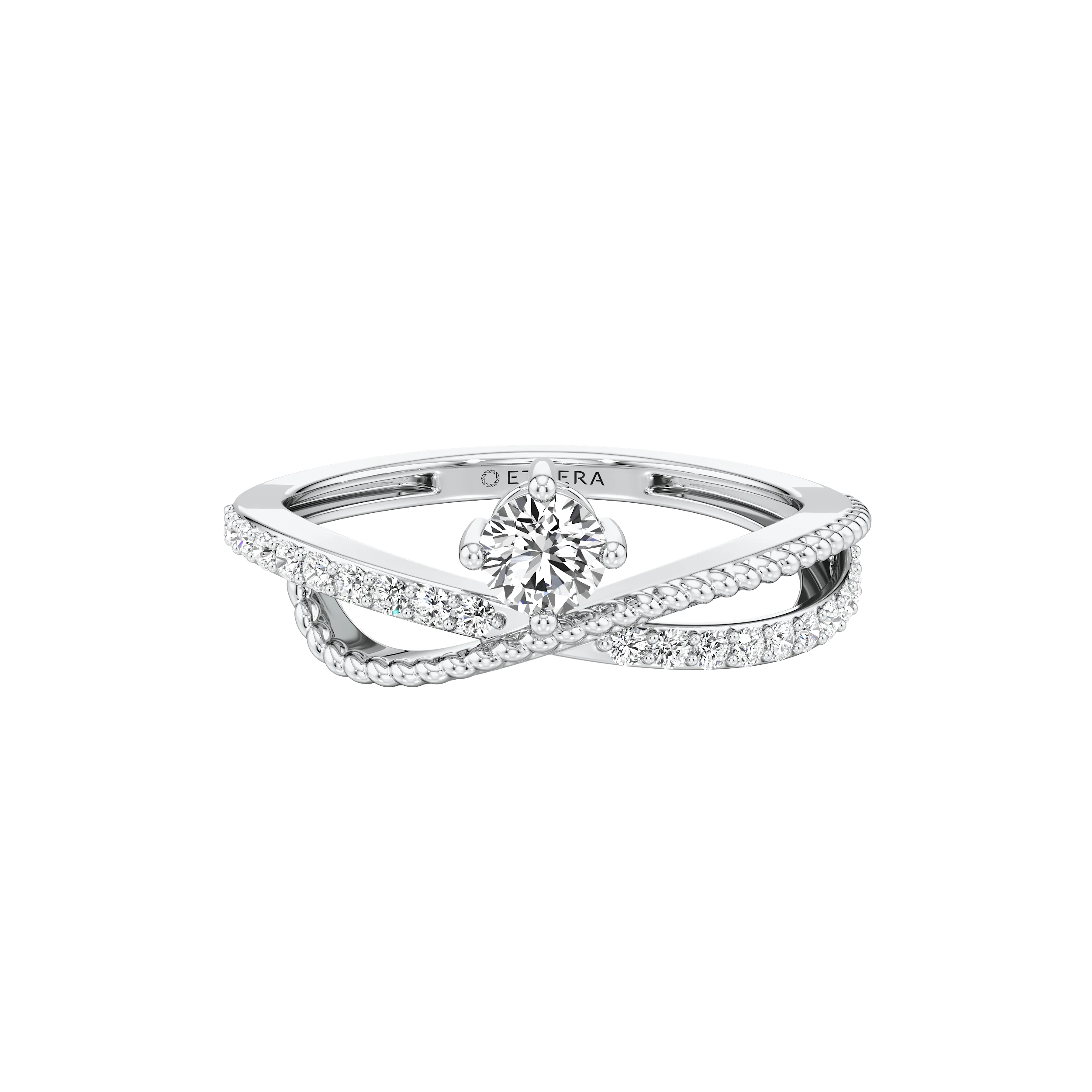 Infinity Crossover Solitaire Ring 7