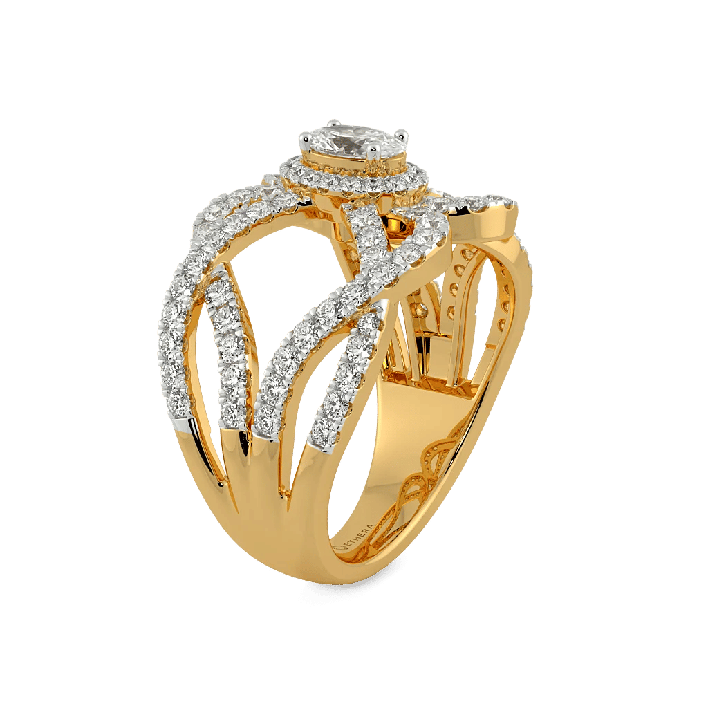 Nouveau Bloom Solitaire Ring 4