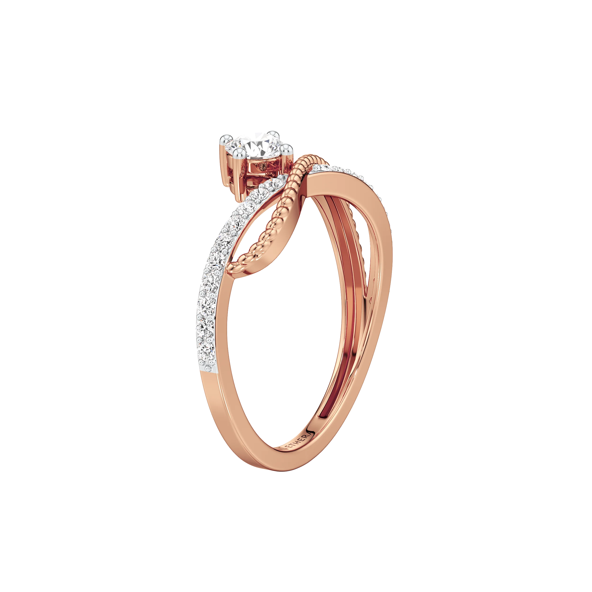 Infinity Crossover Solitaire Ring 12