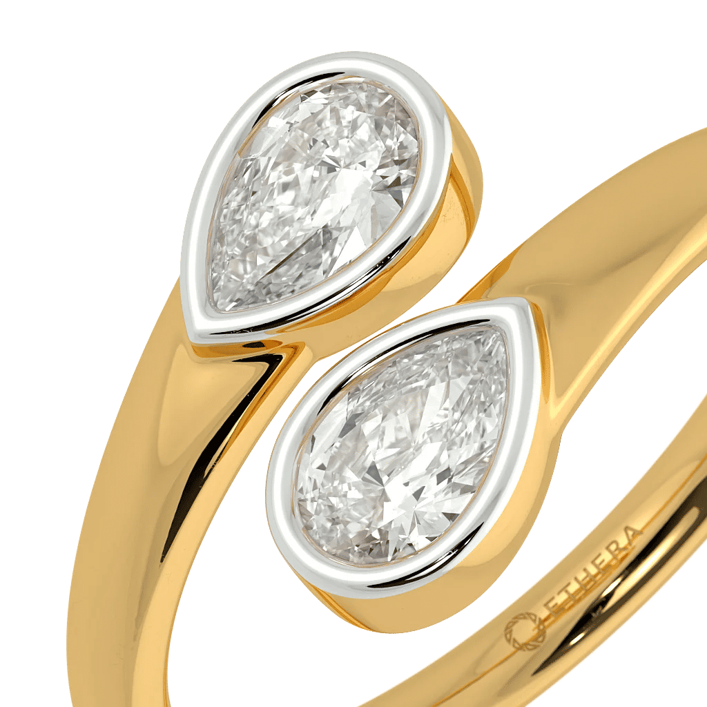 Glimmer Loop  Open Top Toi et Moi Ring 2