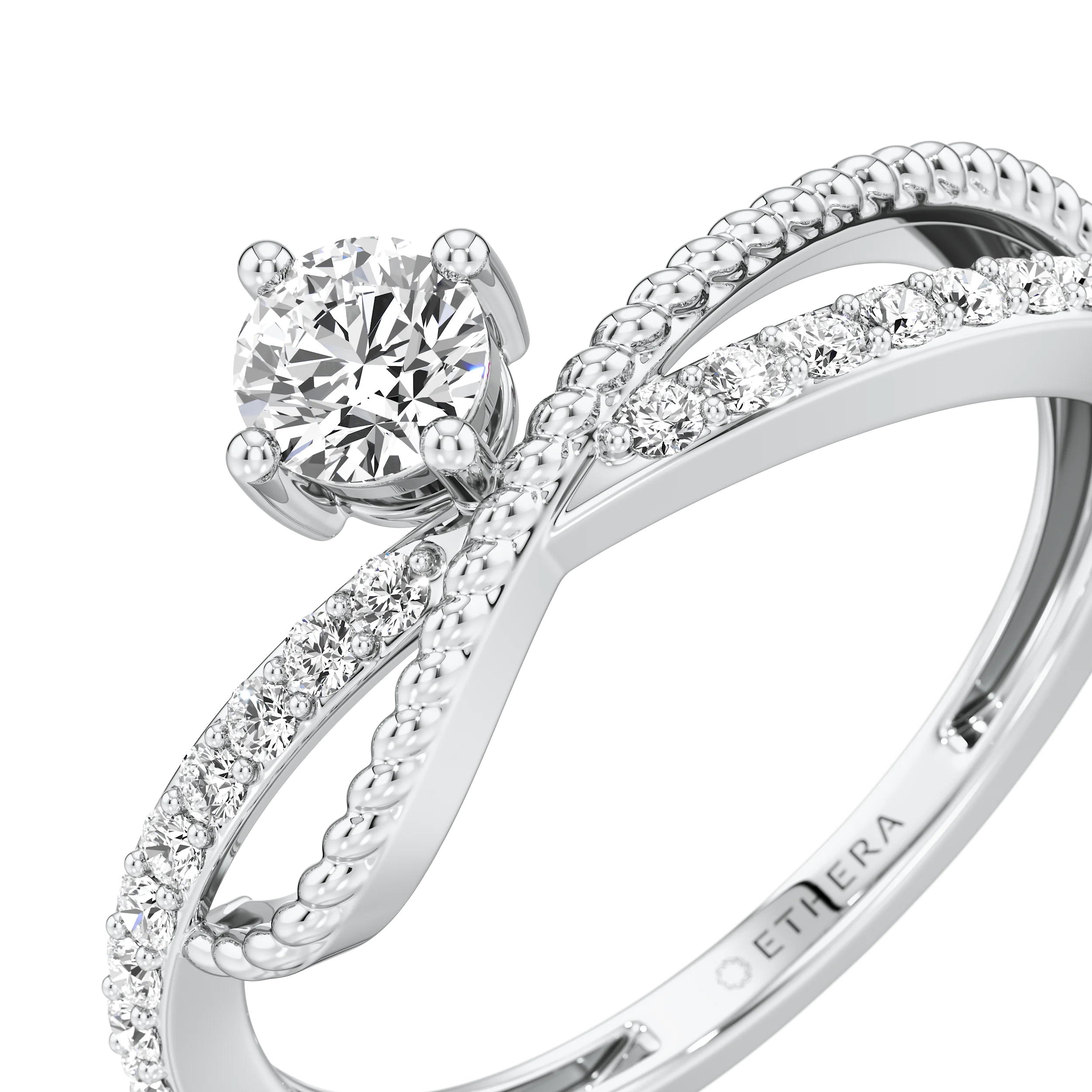 Infinity Crossover Solitaire Ring 6