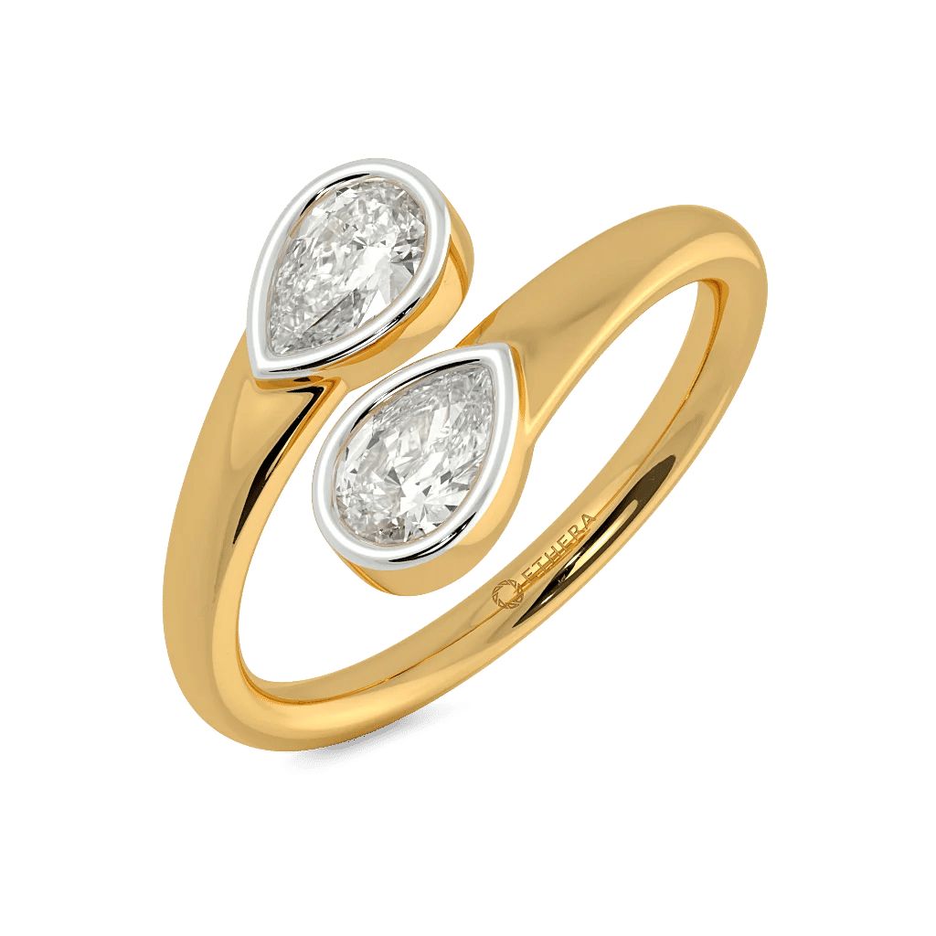 Glimmer Loop  Open Top Toi et Moi Ring 0