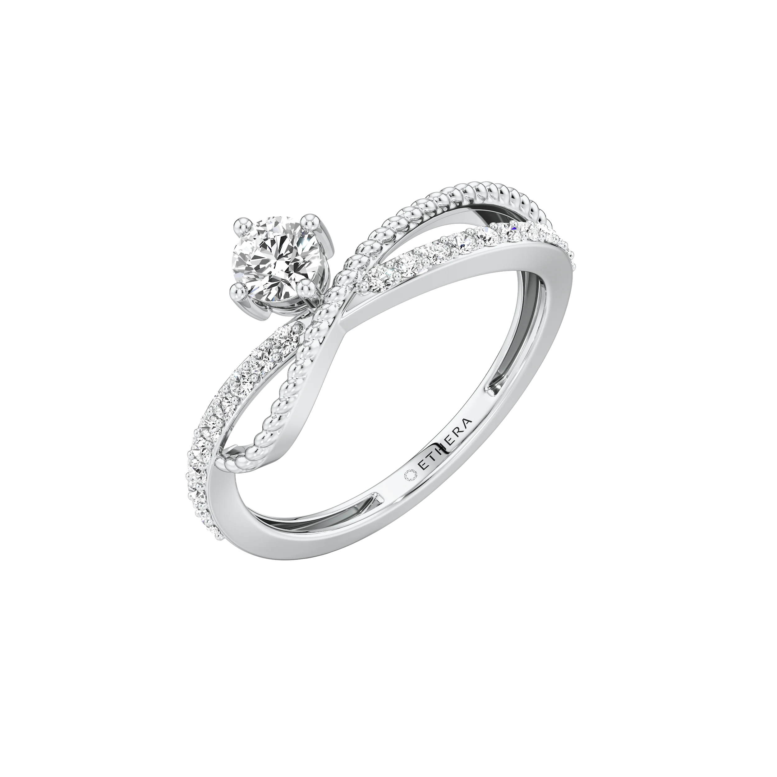Infinity Crossover Solitaire Ring 5