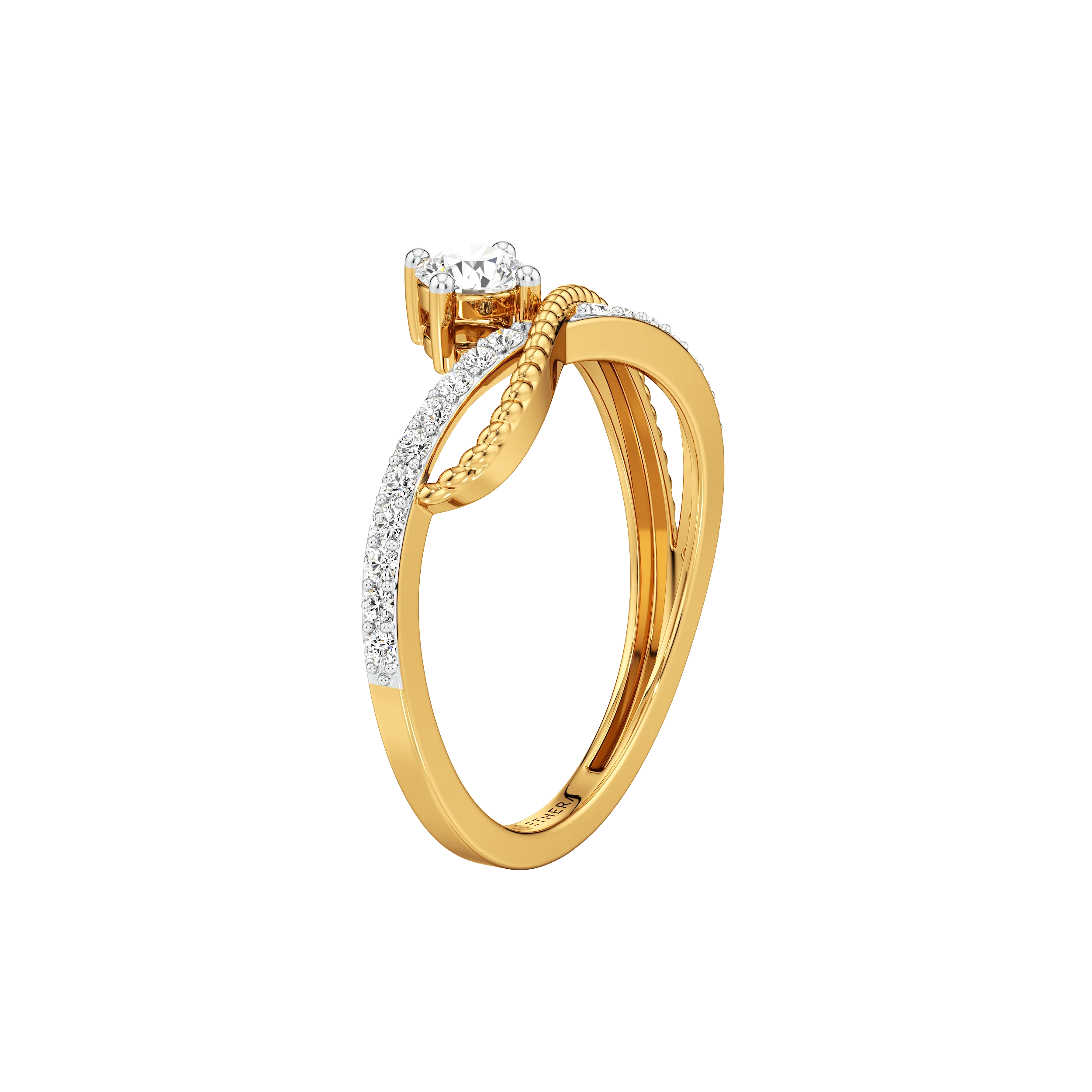 Infinity Crossover Solitaire Ring 4