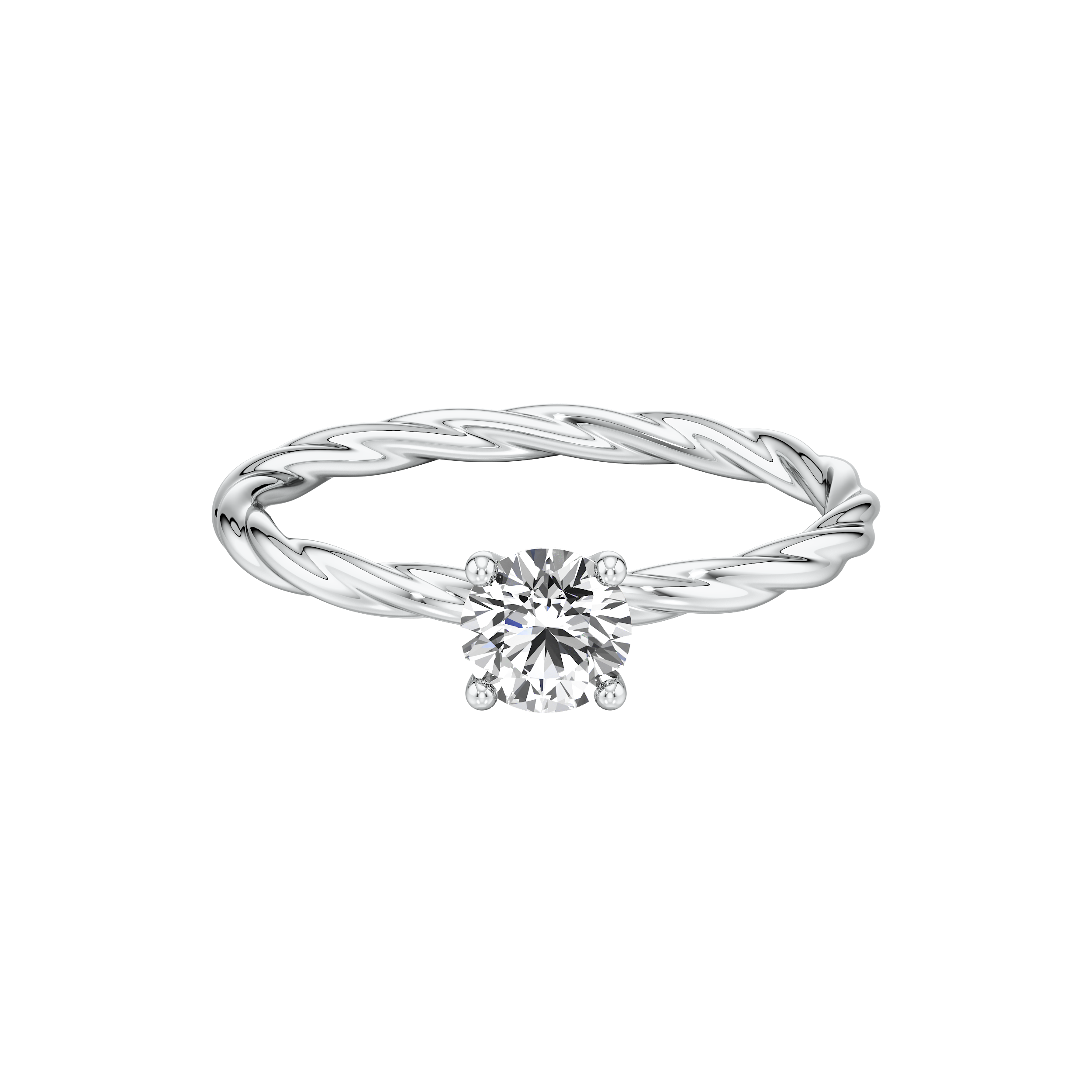 Twine Solitaire Ring 7