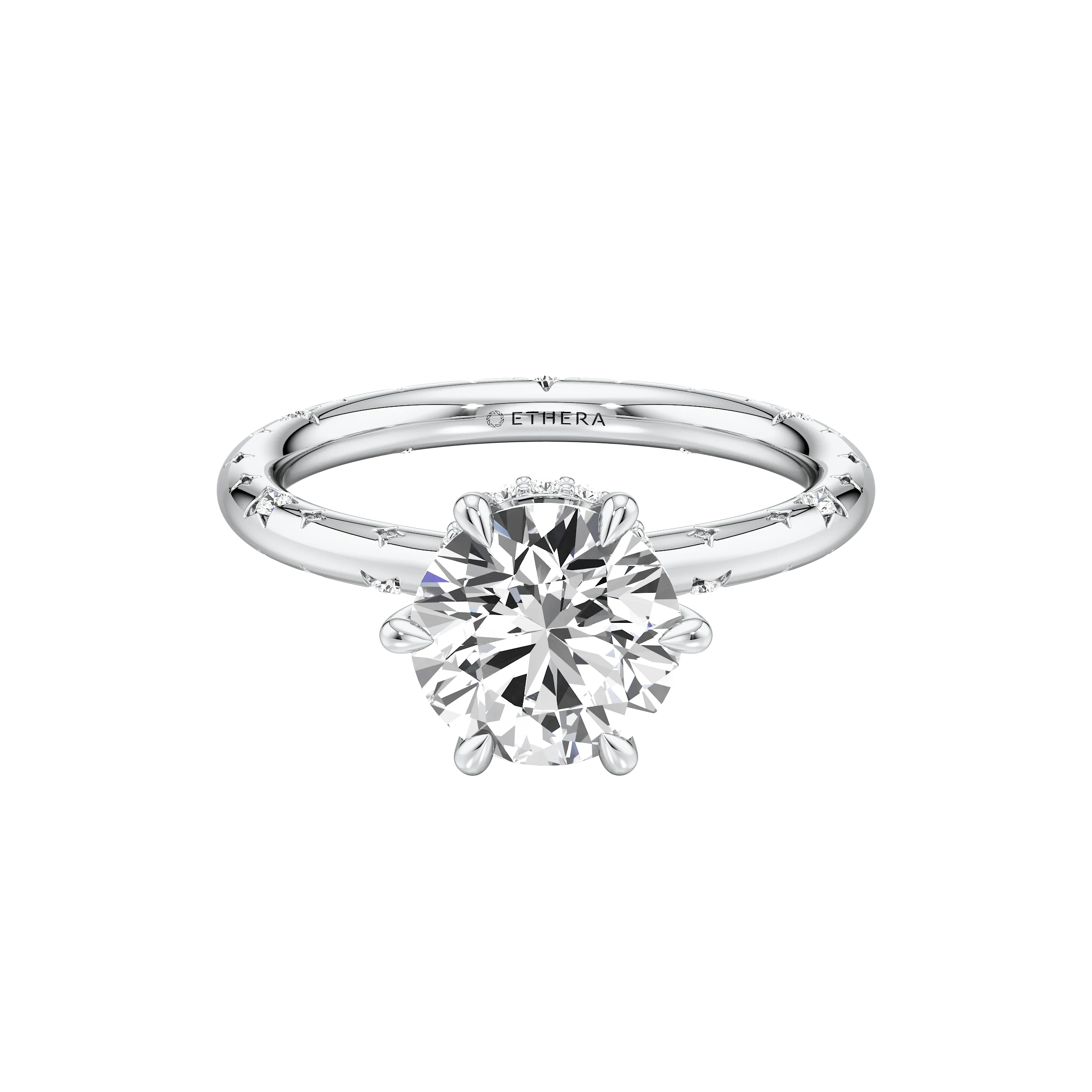 Starlit Eclipse Solitaire Ring 6
