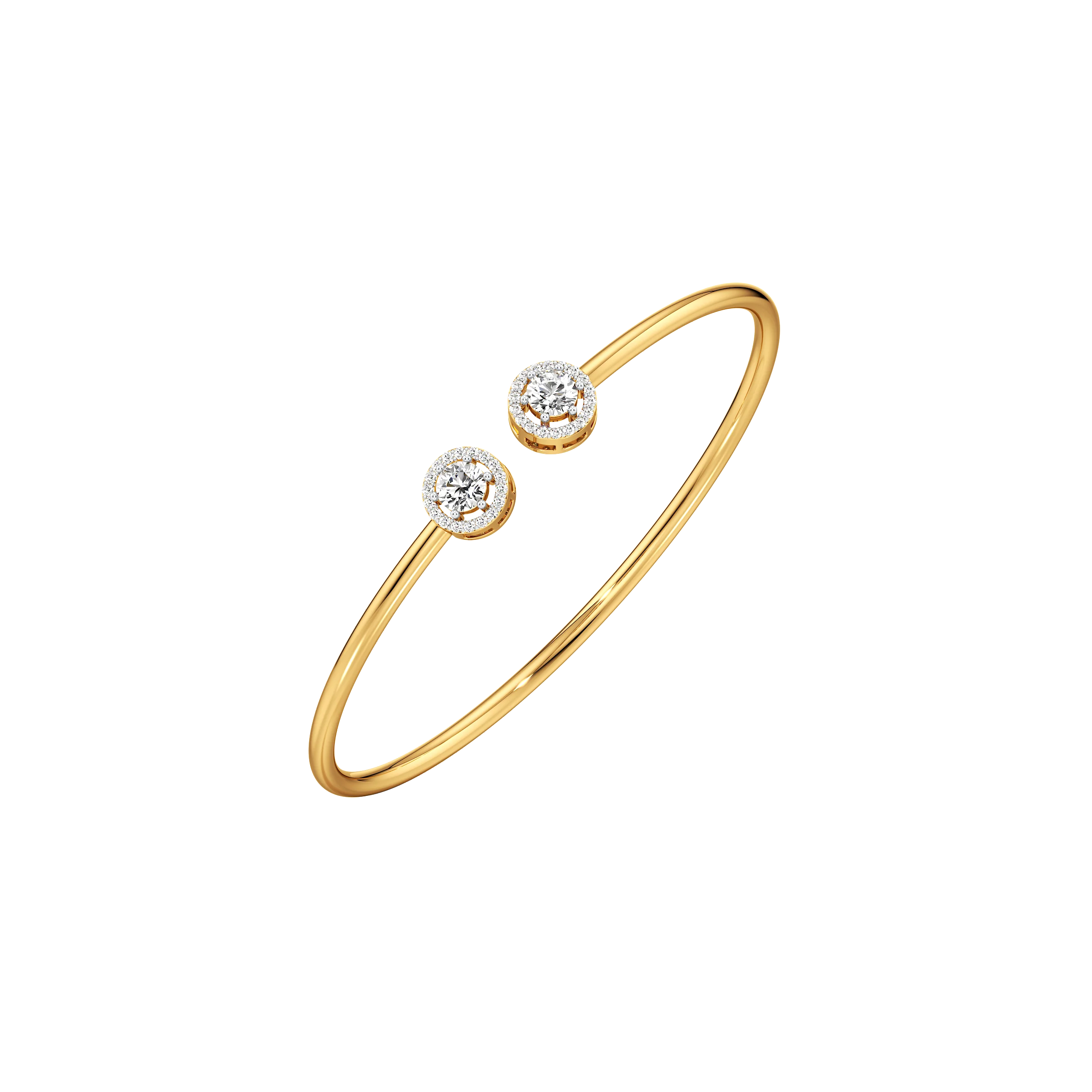 Timeless Twinkle Open Top Oval Bangle 2