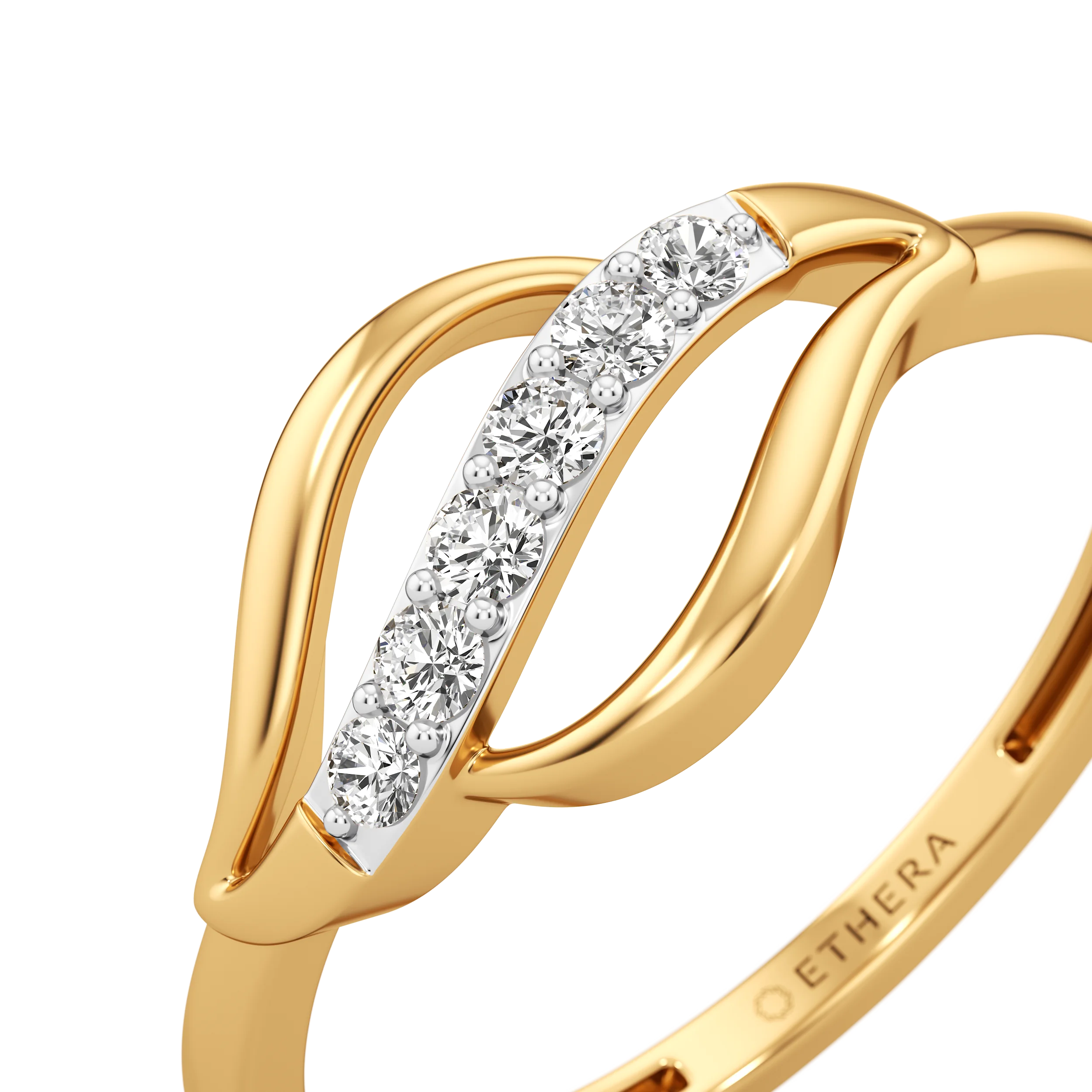 Waved Whisper Ring hover