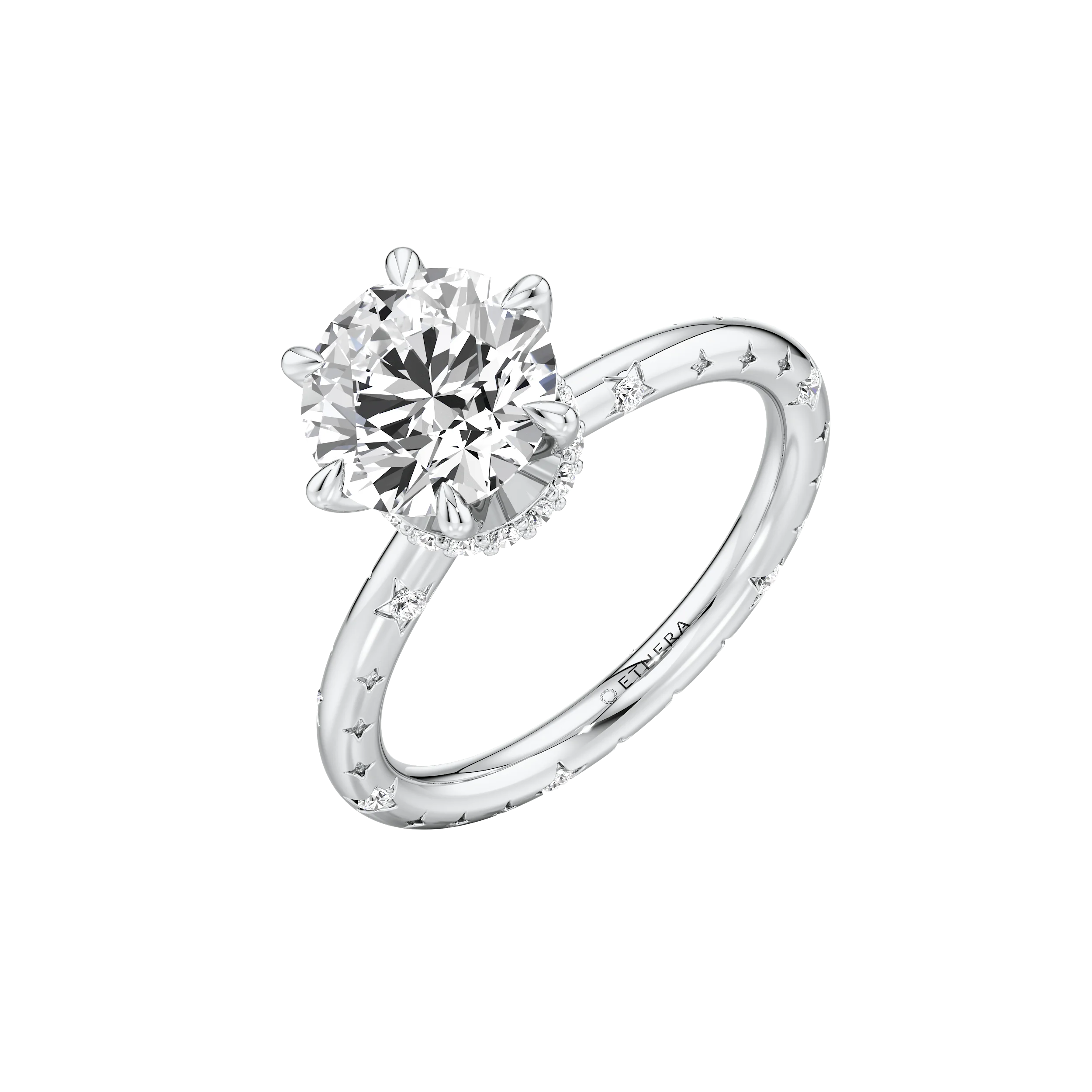 Starlit Eclipse Solitaire Ring 4