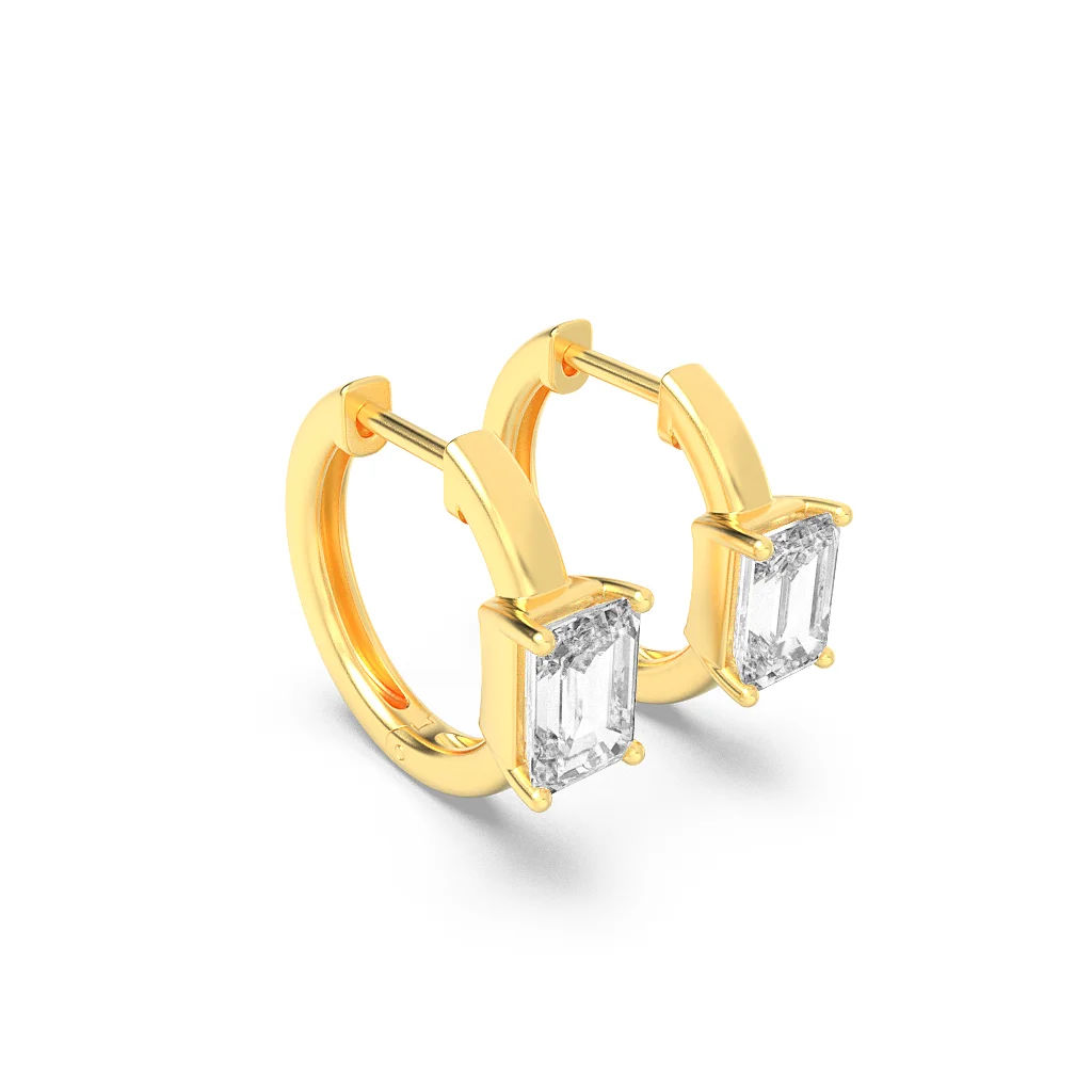 Dainty Diamond Bali Earrings 0