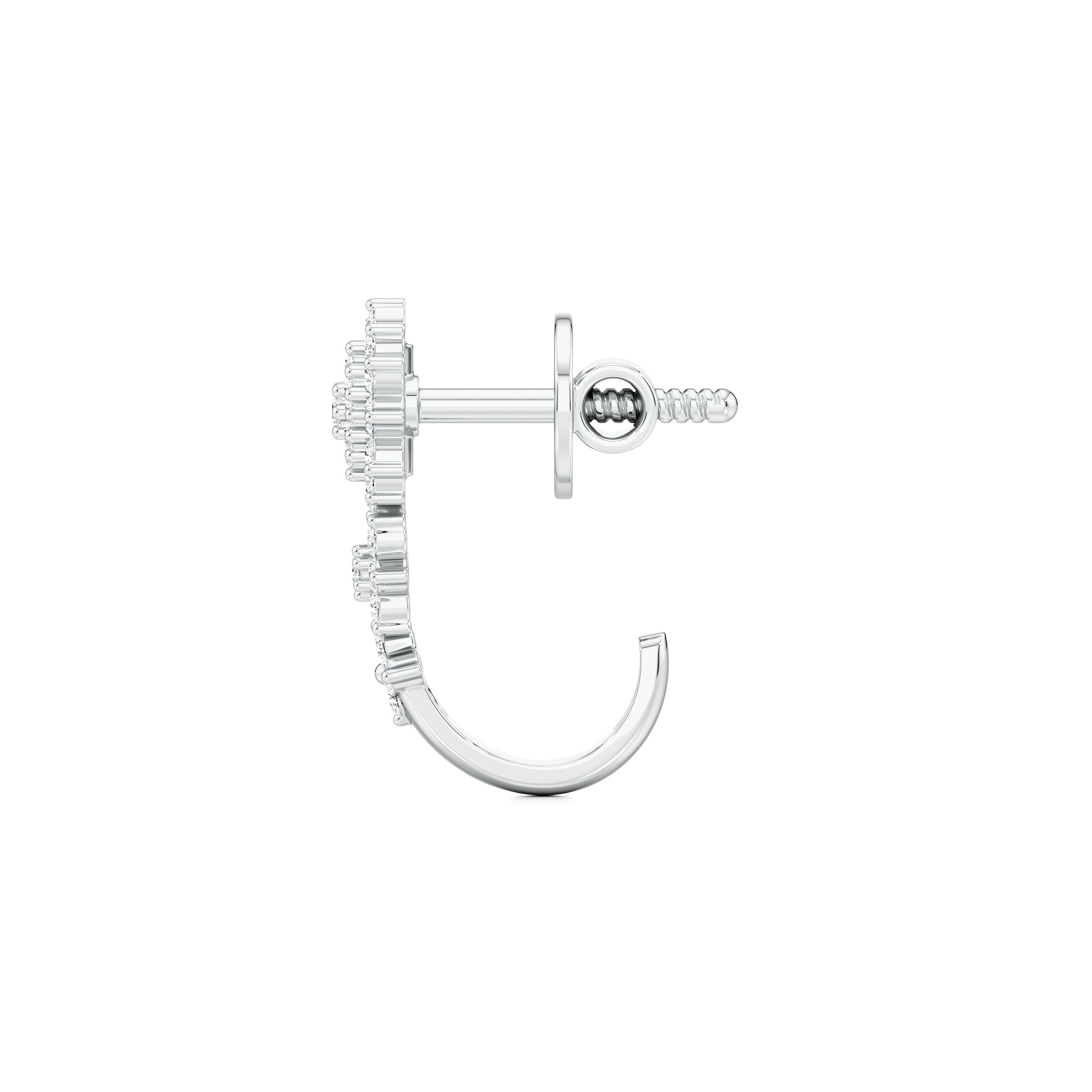 Glow Curve J-Hoop Earrings 5