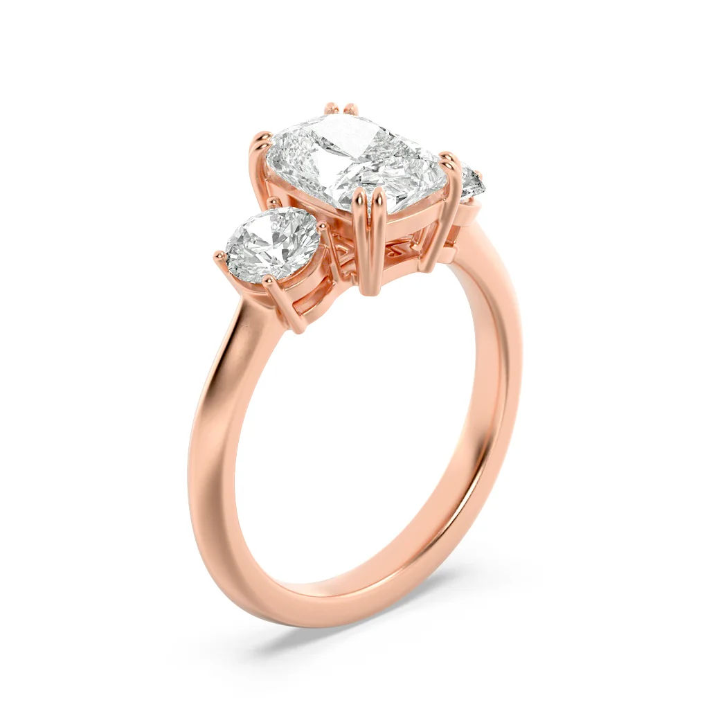 Triumphant Glow 3 Stone Ring 8