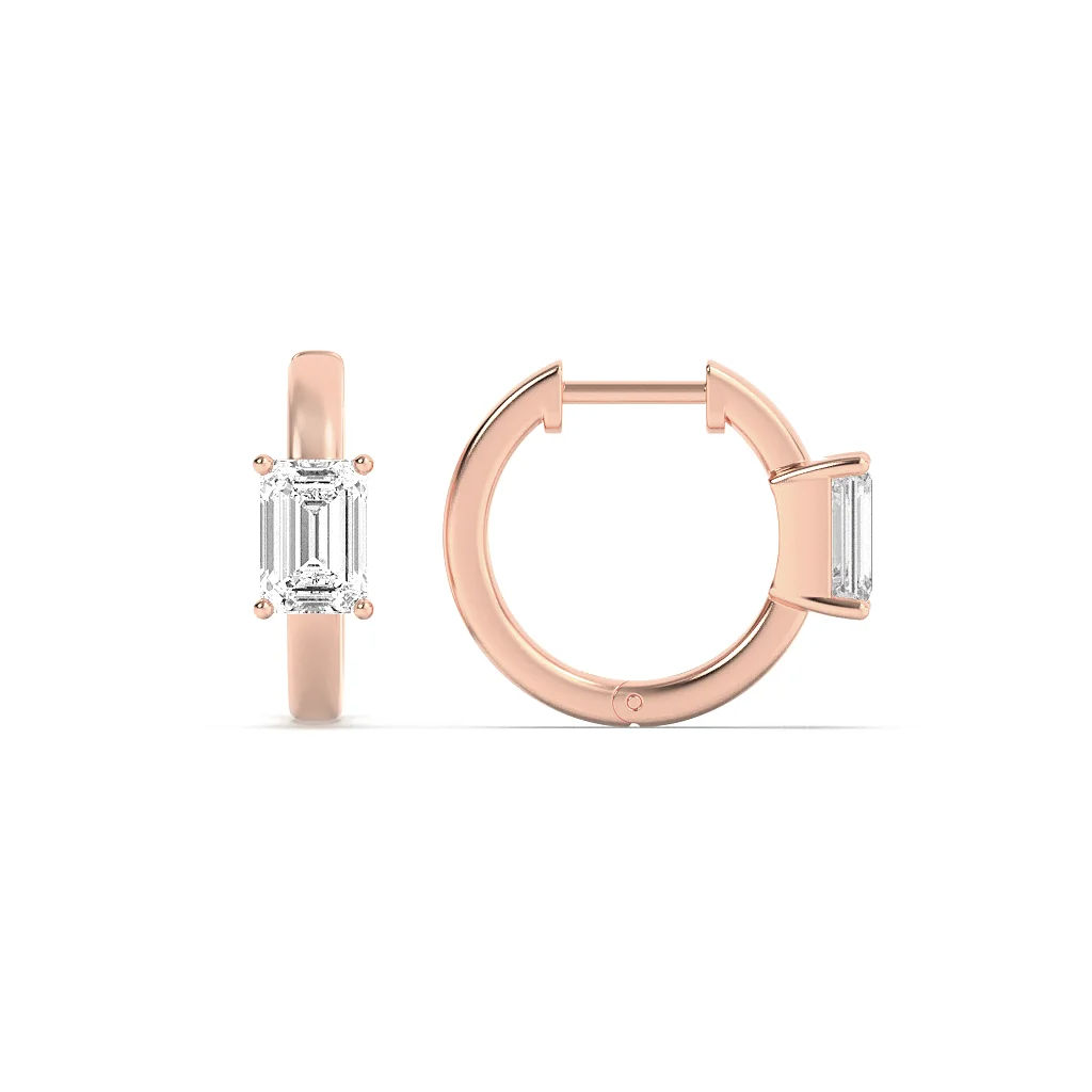 Dainty Diamond Bali Earrings 11