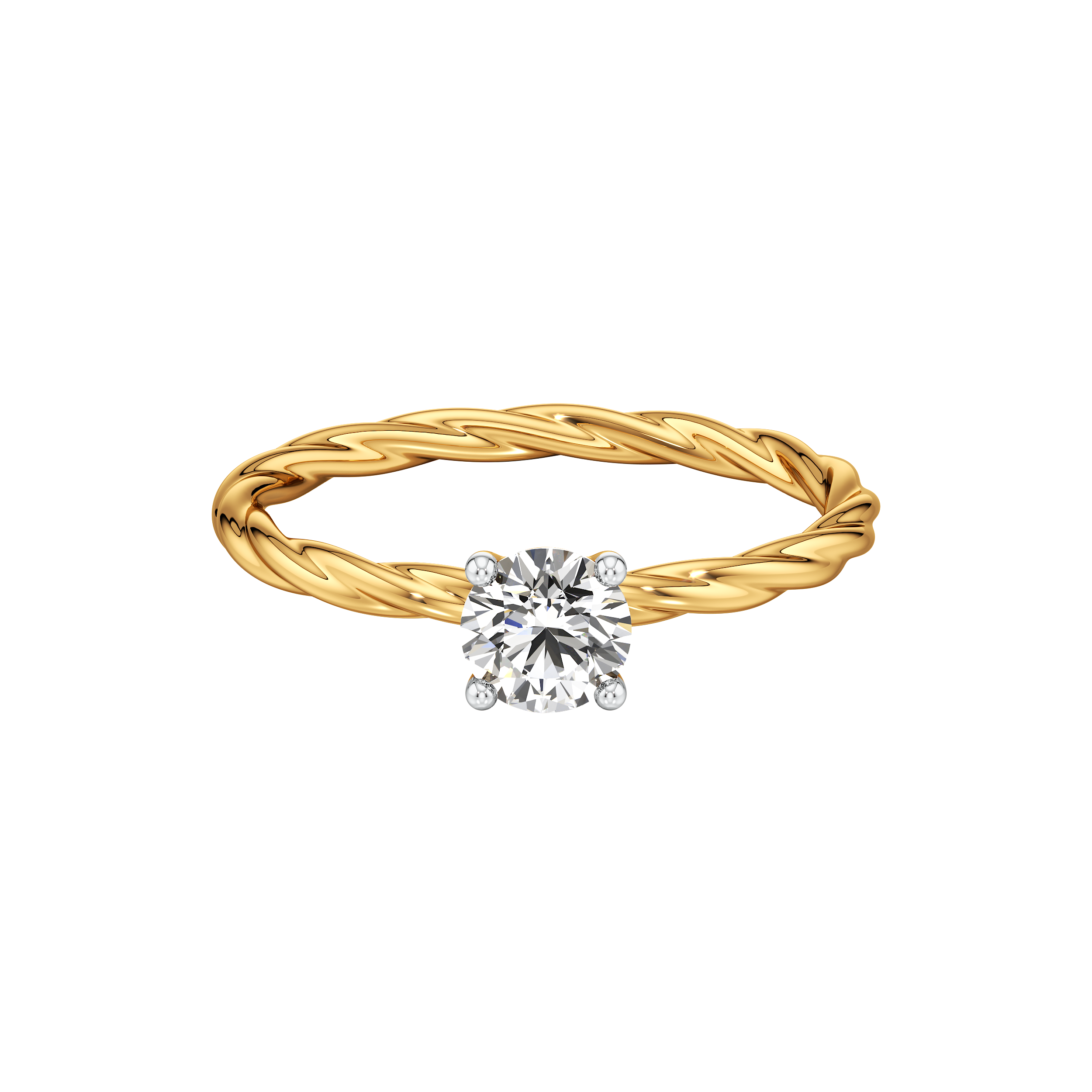 Twine Solitaire Ring 3