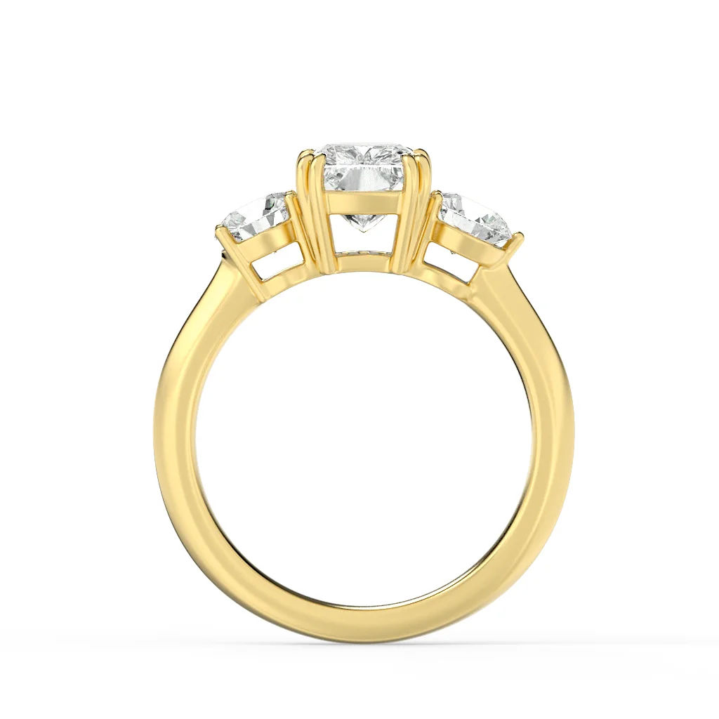 Triumphant Glow 3 Stone Ring 1