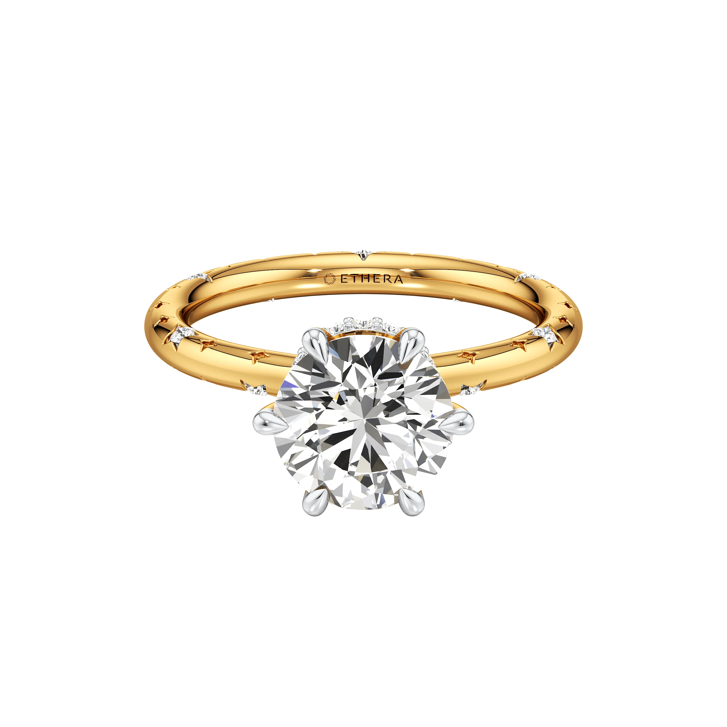 Starlit Eclipse Solitaire Ring 2