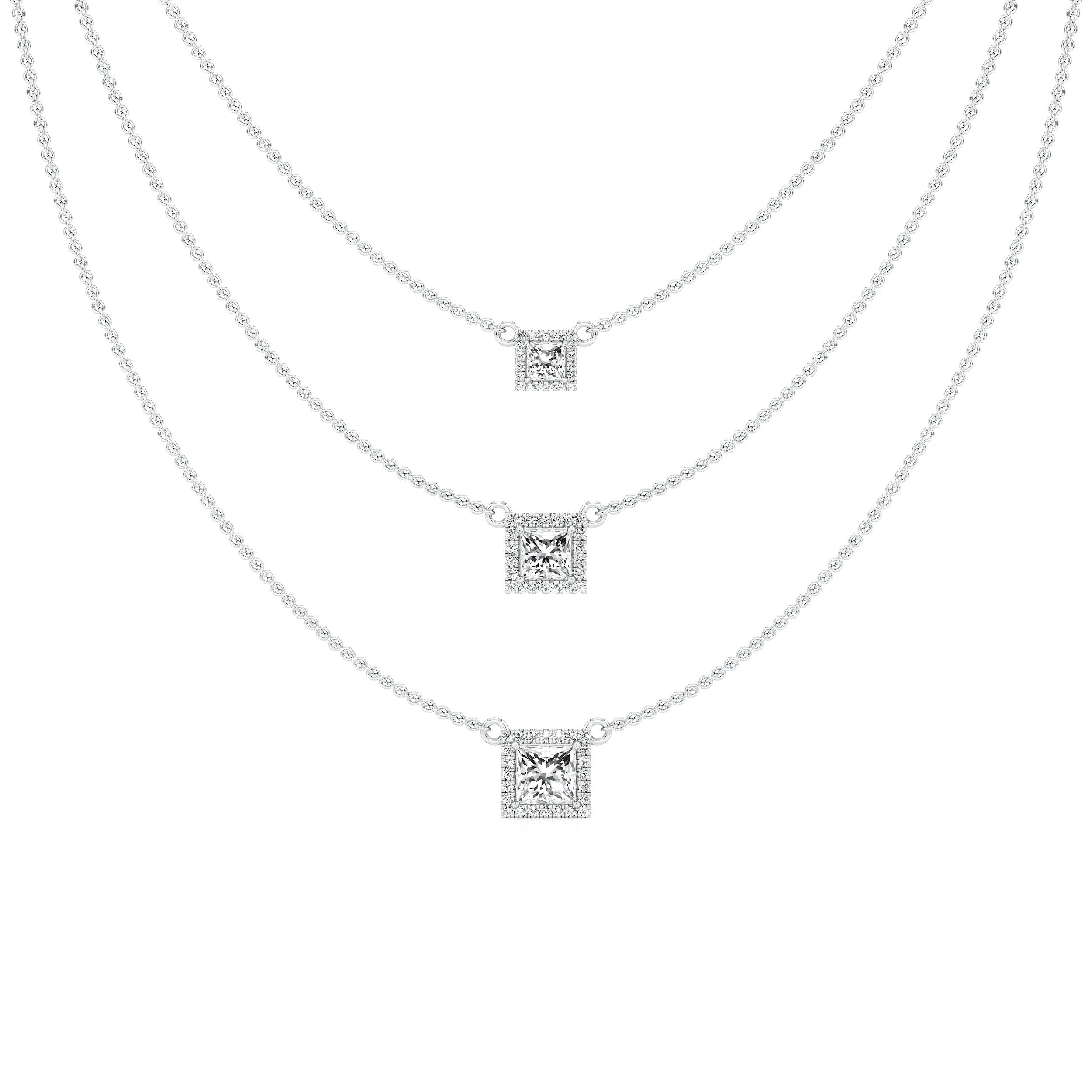 Cascade Squares Layered Necklace 3