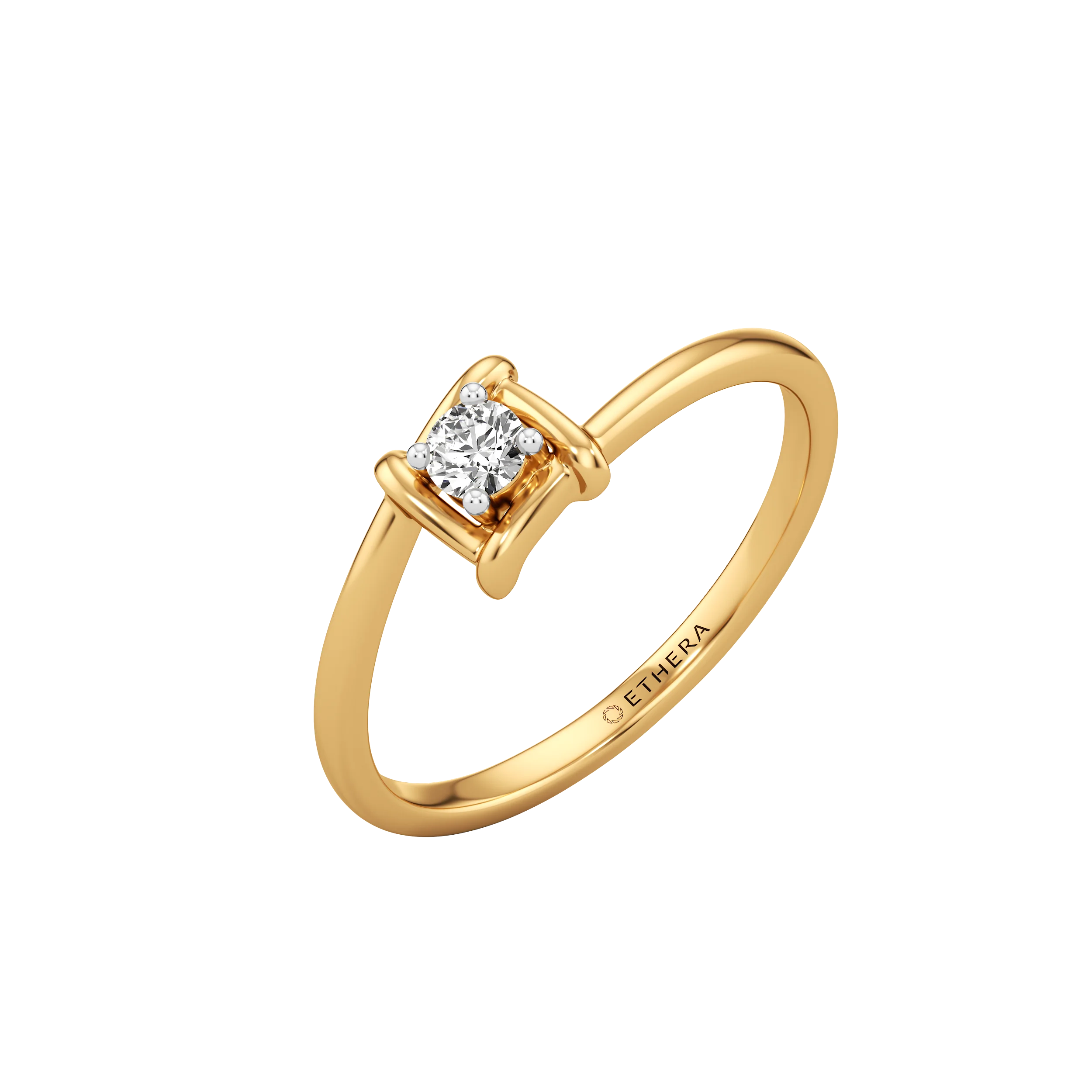 Axis Solitaire Ring