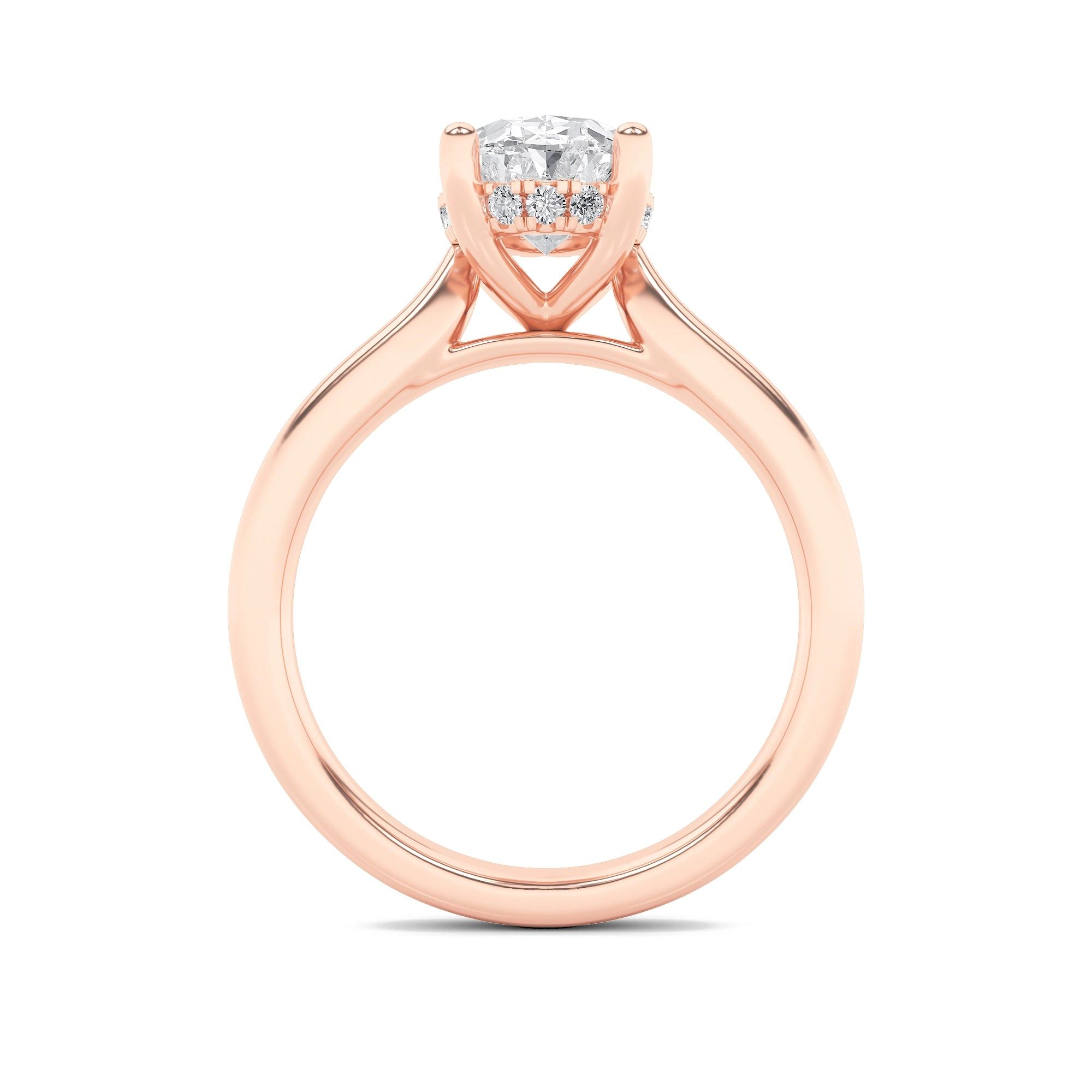 Oval Essence Solitaire Ring 10