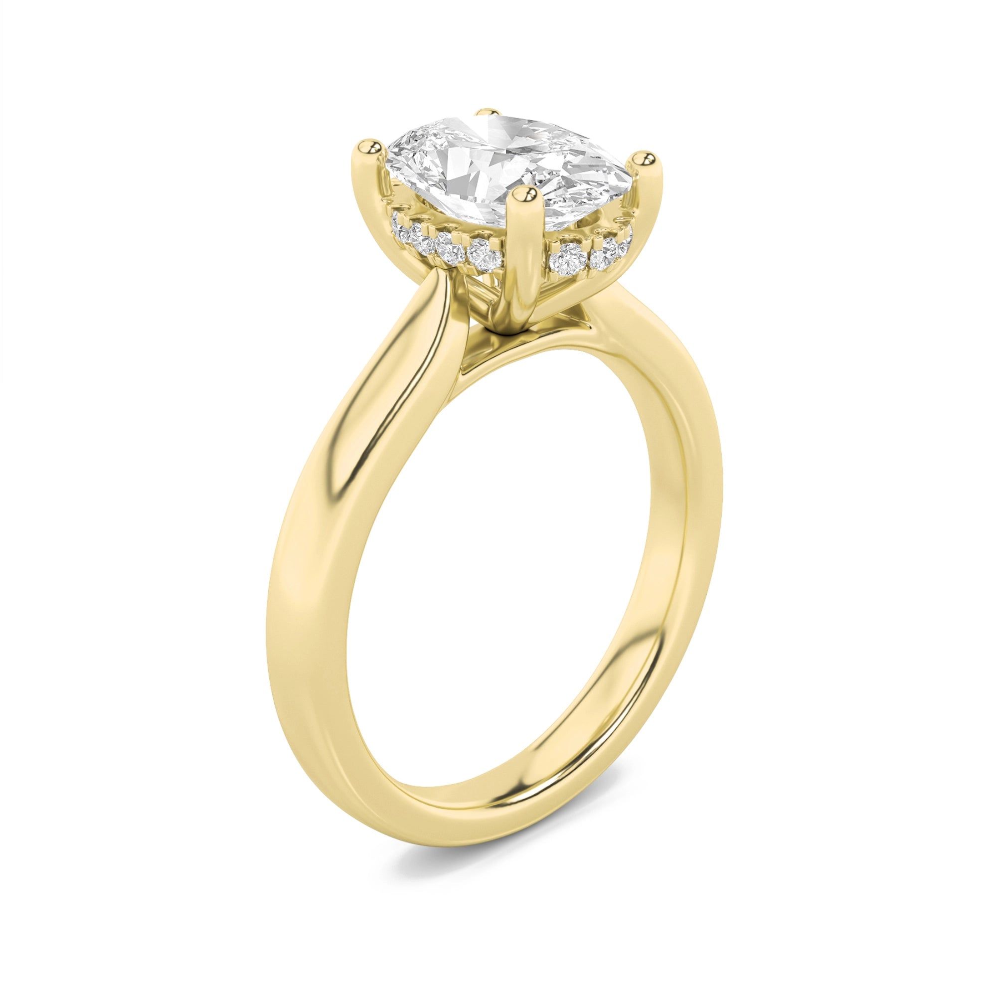Oval Essence Solitaire Ring