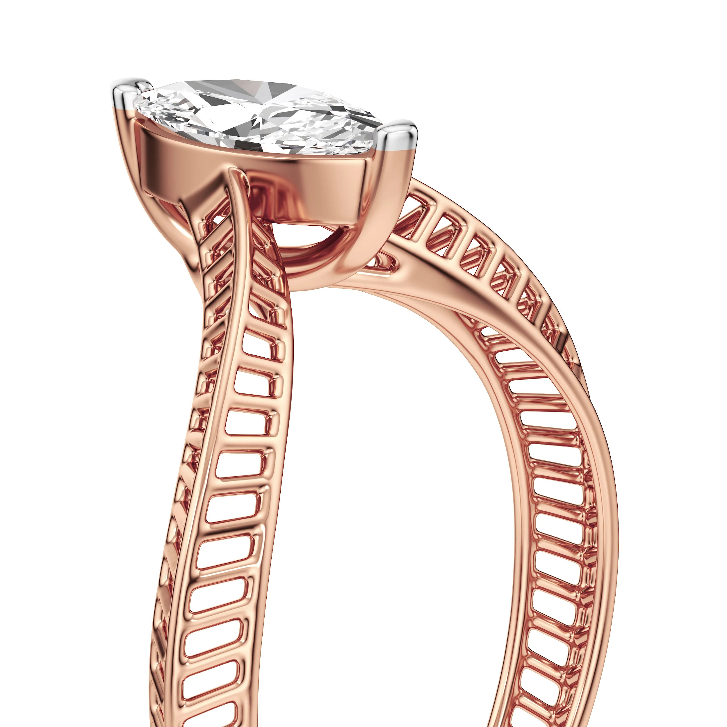 Marquise Flow Diamond Ring 17