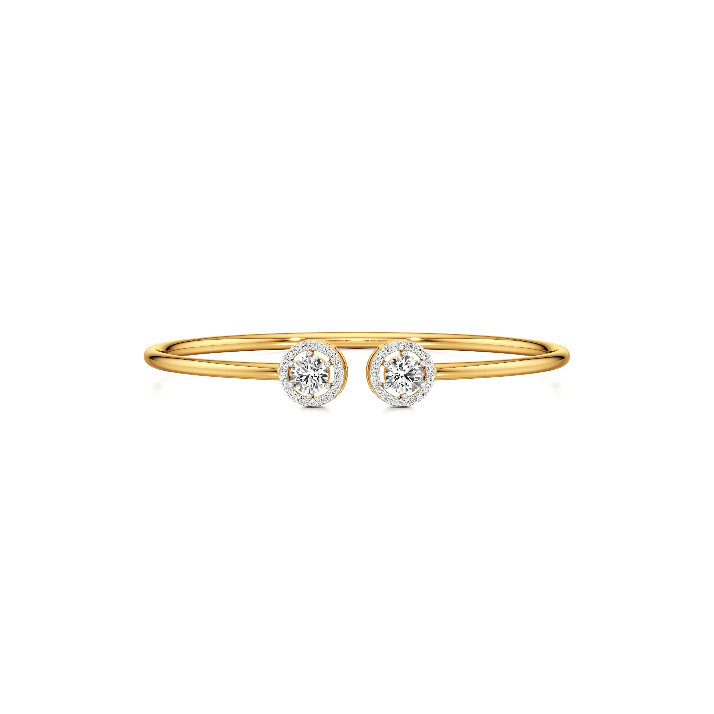 Glimmering Halo Open Top Bangle