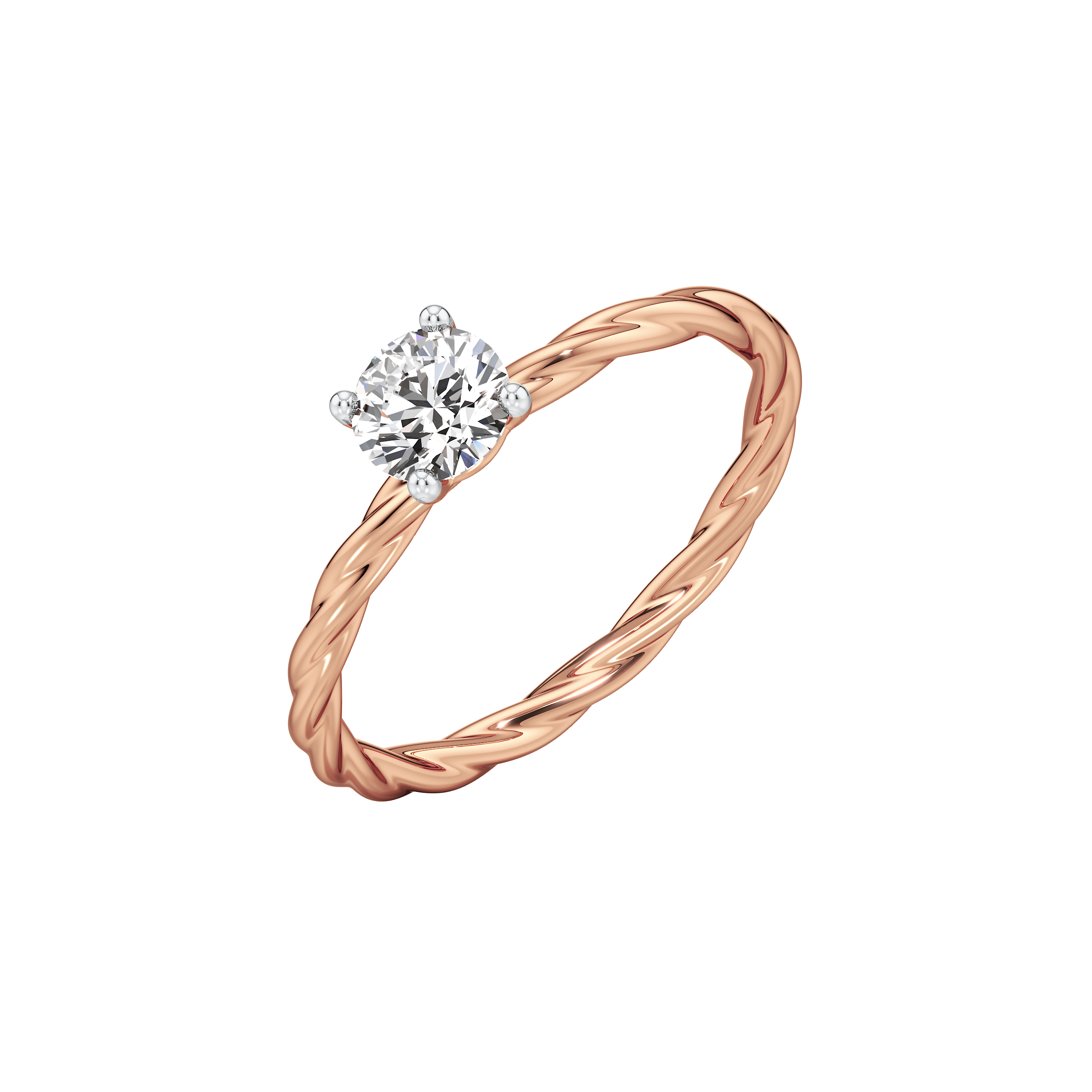 Twine Solitaire Ring 9