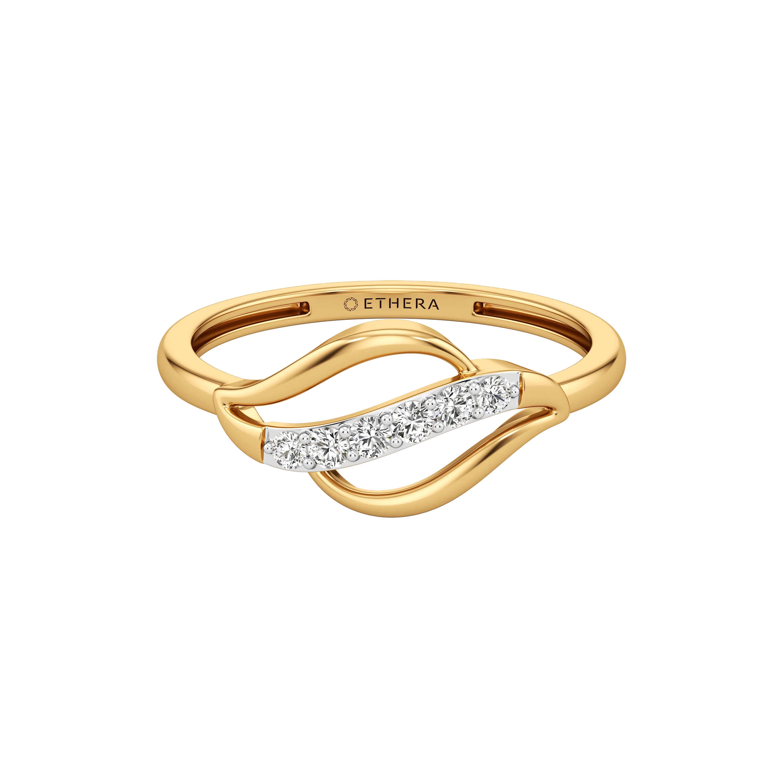 Waved Whisper Ring 3