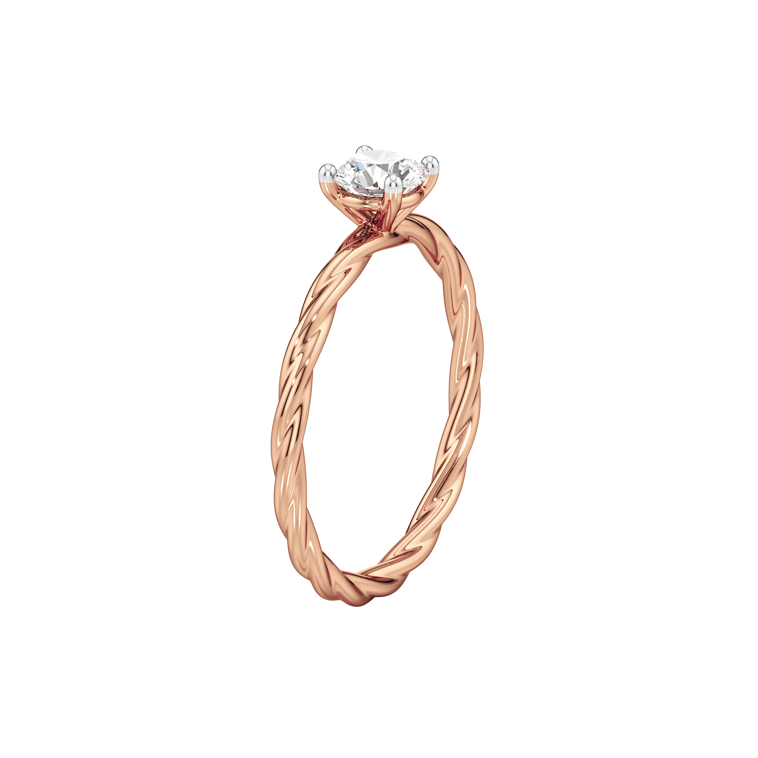Twine Solitaire Ring 12