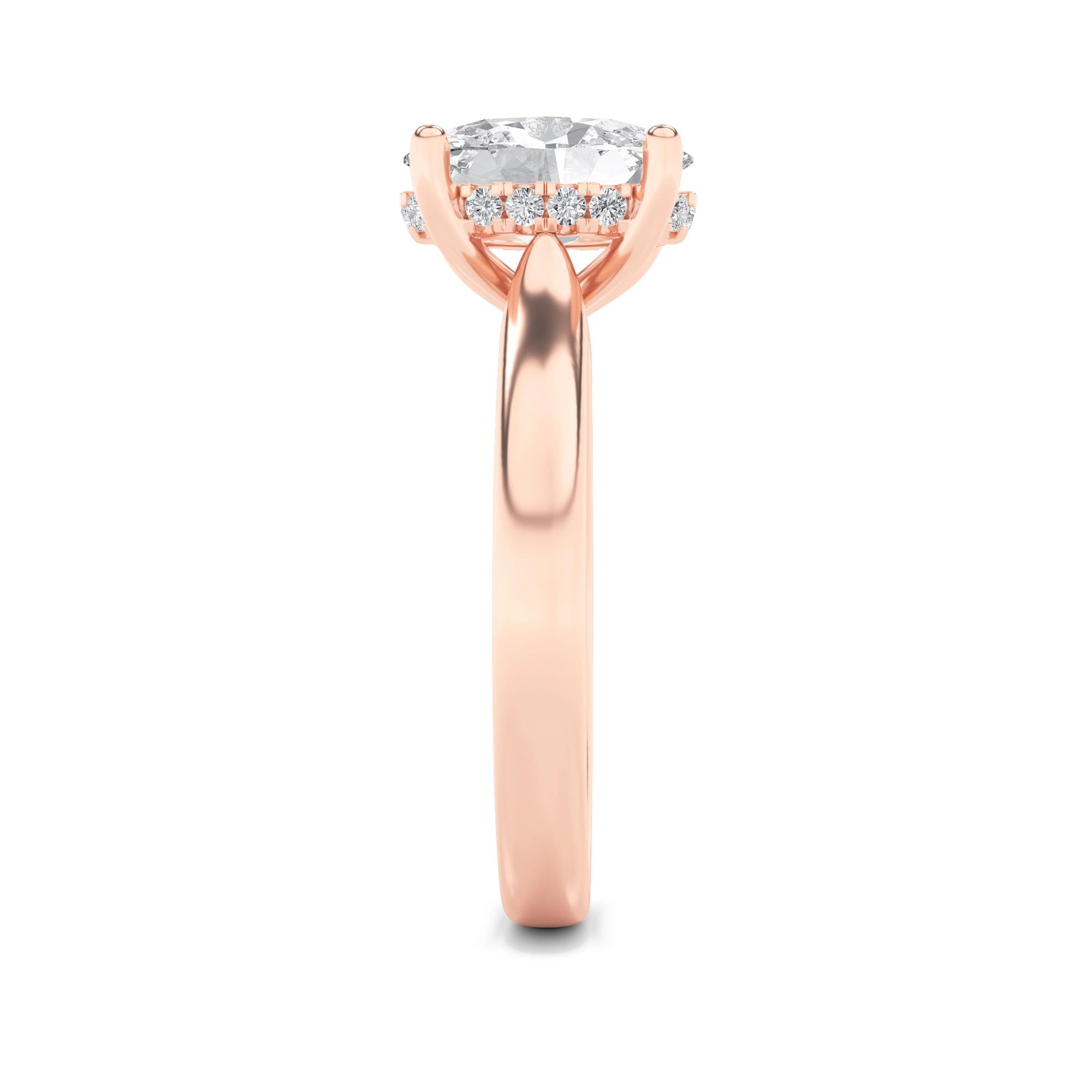 Oval Essence Solitaire Ring 12