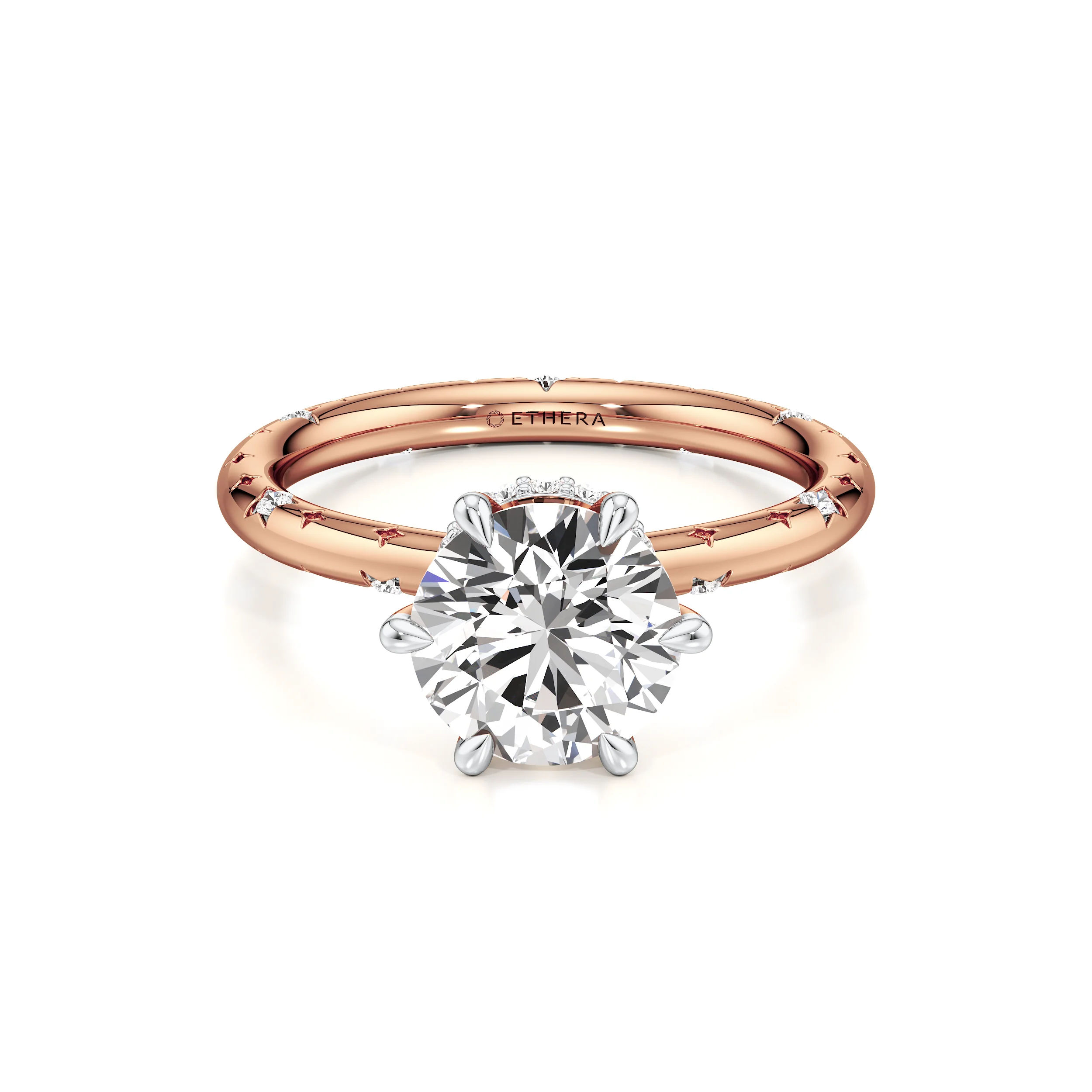 Starlit Eclipse Solitaire Ring 10